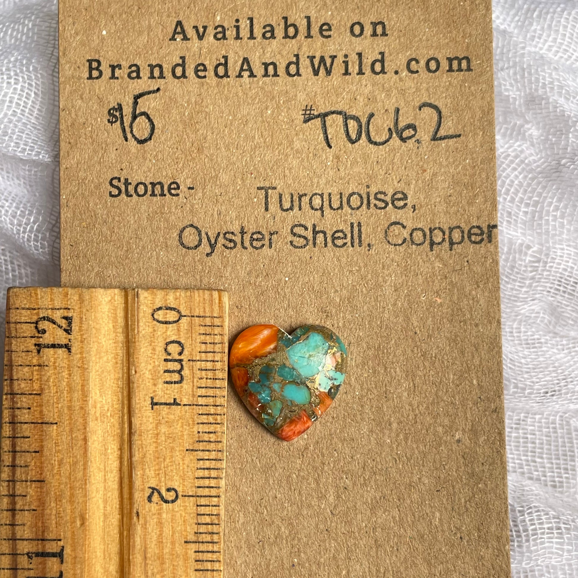 Turquoise, Oyster Shell, Copper Cabochon - TOC62 924050AE-3EE1-48A8-A255-C15459BB530E Brandedandwild.com