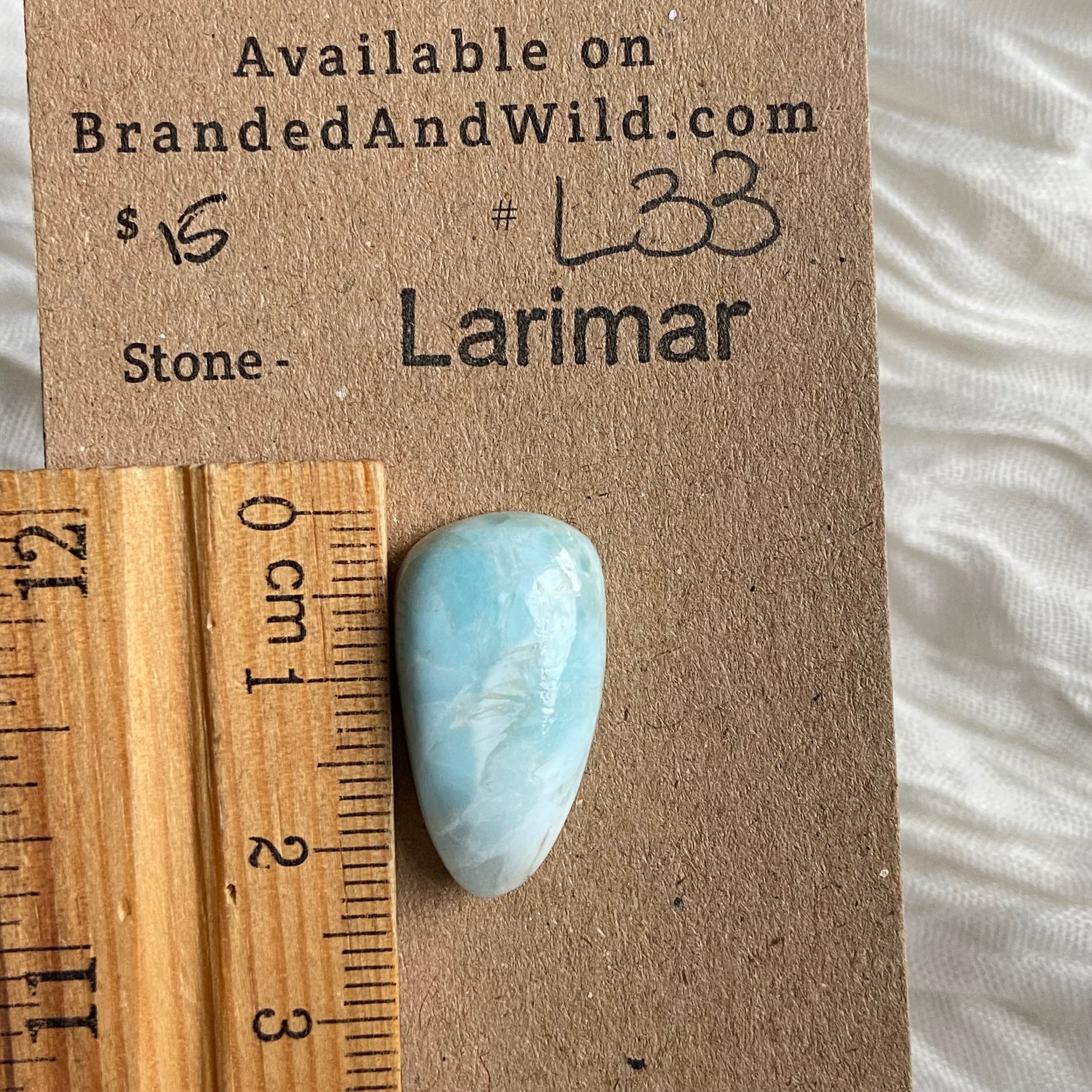 Larimar Cabochon - L33 9243D430-76F9-4BA4-A06B-A3CD91D42007 Brandedandwild.com