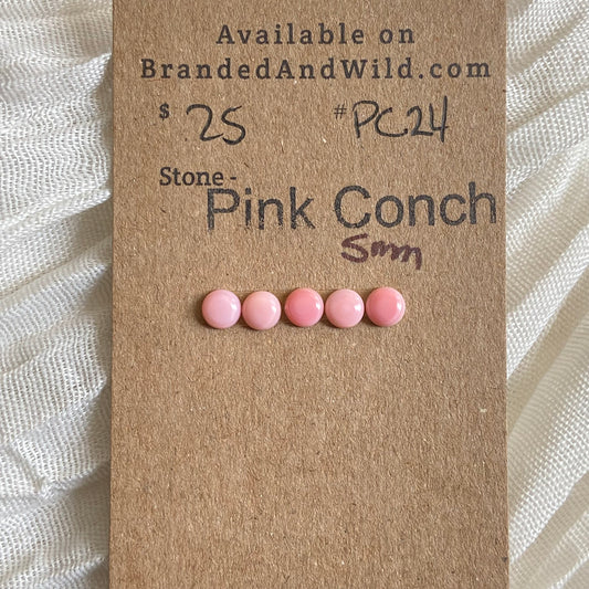 Pink Conch Cabochon - PC24 9264AA12-A1B0-4A02-A4CE-1851092F545C Brandedandwild.com