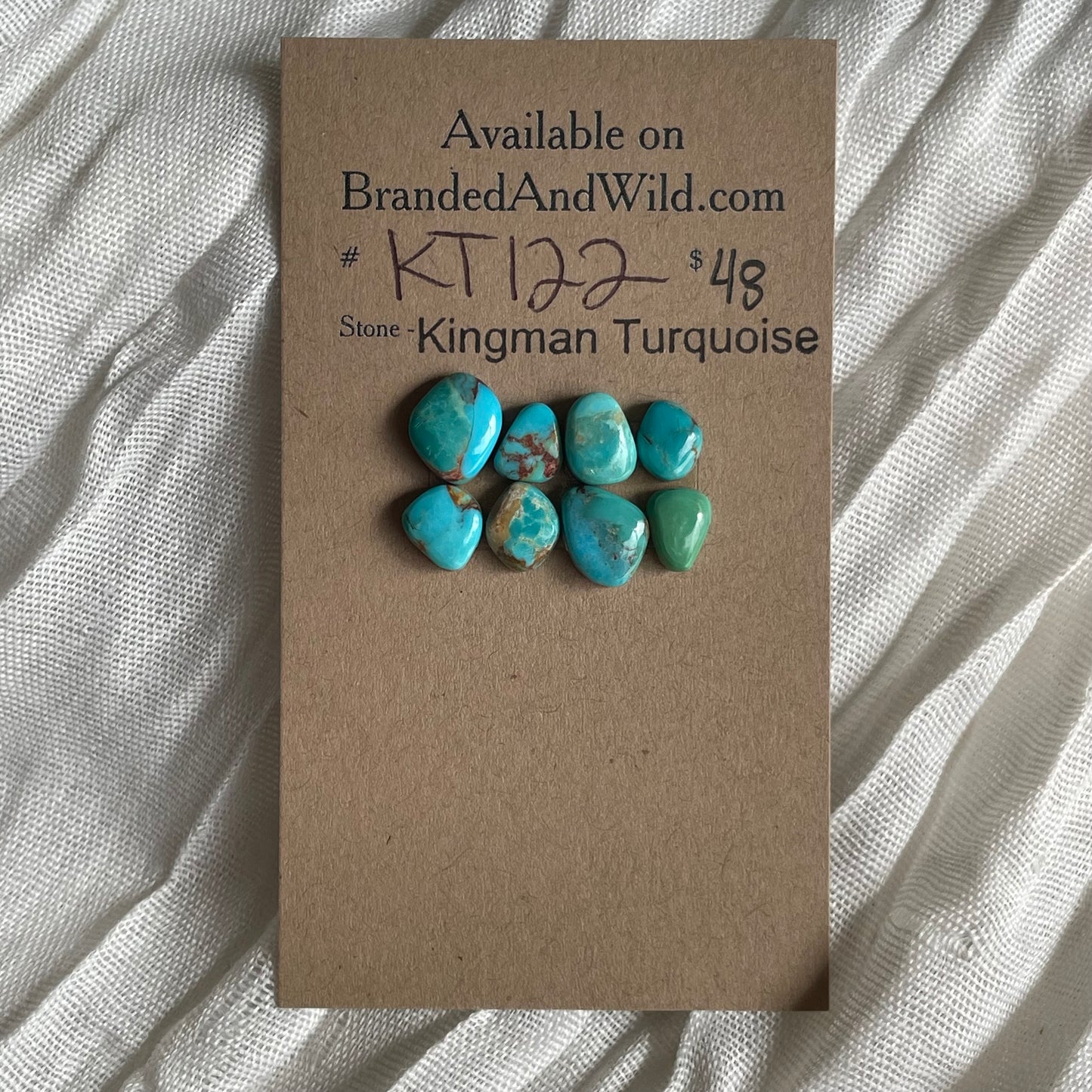Kingman Turquoise Cabochon - KT122 926A3DB8-D52F-46F8-AD7C-722545E6D9A9 Brandedandwild.com