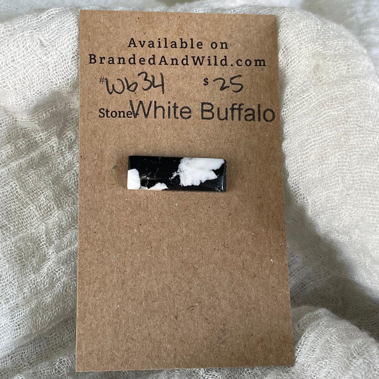 White Buffalo Cabochon - WB34