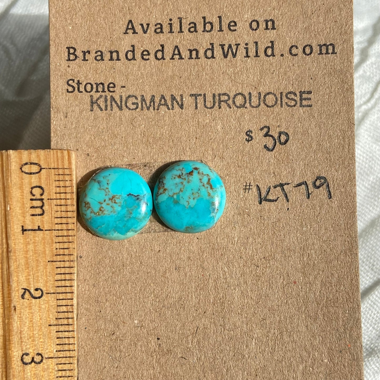 Kingman Turquoise Cabochon - KT79 92DA7D06-5DEA-4585-A9E2-36762800FB9D Brandedandwild.com