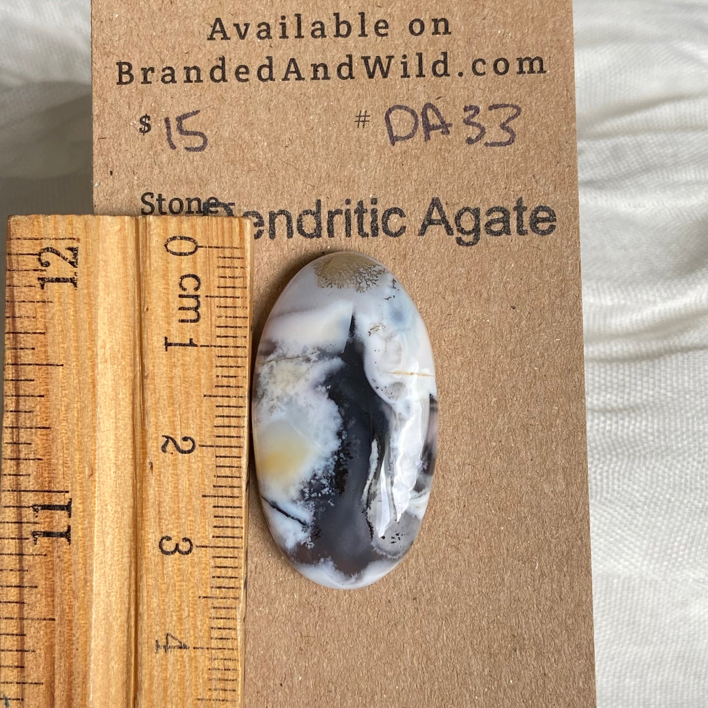 Dendritic Agate Cabochon - DA33 92E8711C-A30A-425A-B76E-2AC1965CCDED Brandedandwild.com