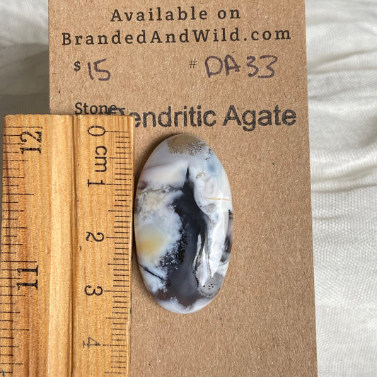 Dendritic Agate Cabochon - DA33 92E8711C-A30A-425A-B76E-2AC1965CCDED Brandedandwild.com