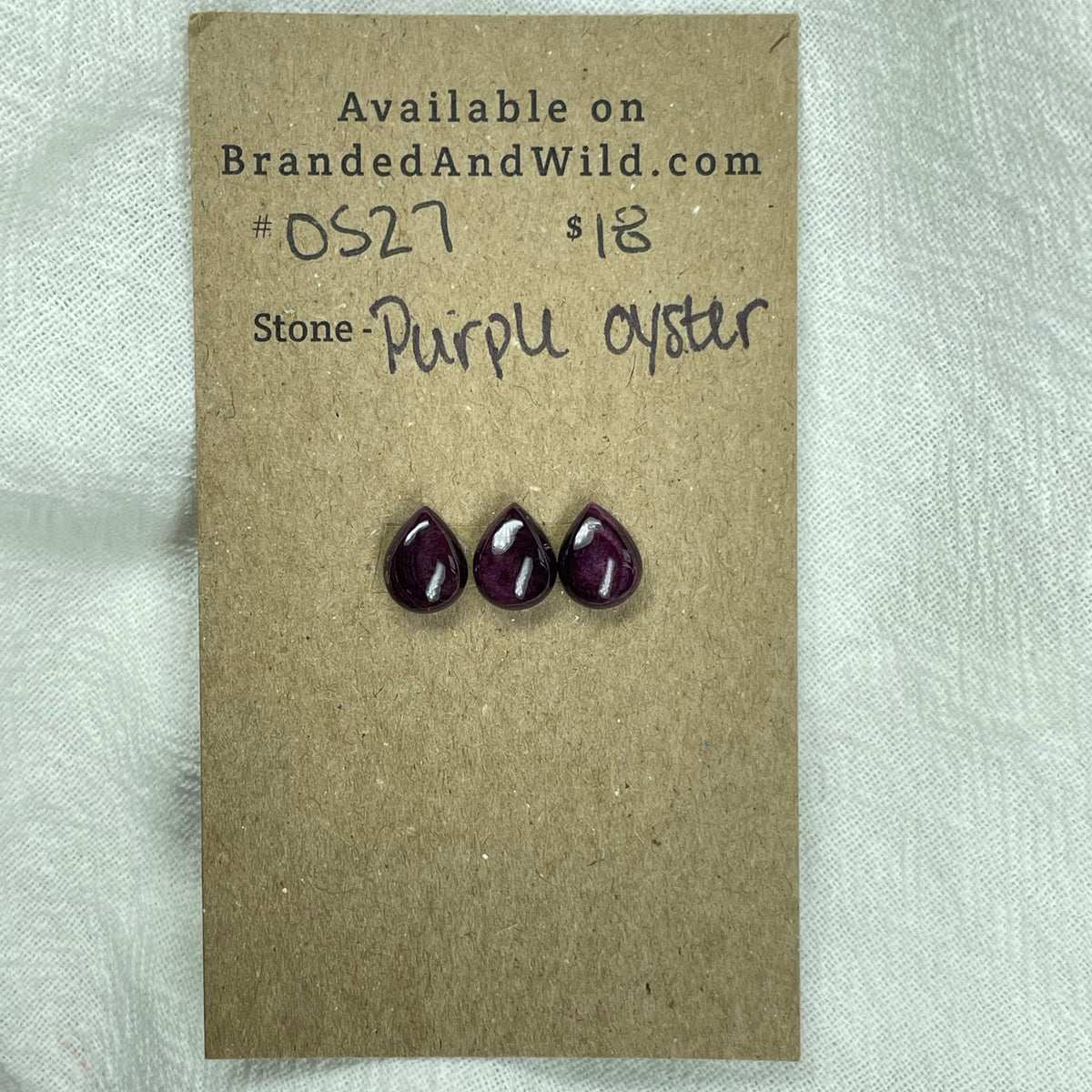 Oyster Shell Cabochon - OS27 931ED976-37DA-4358-B899-844F5FC48989 Brandedandwild.com