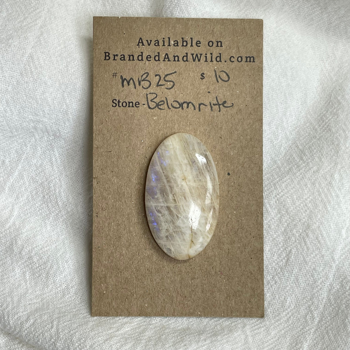 Belomrite Moonstone Cabochon - MB25 932519F0-F080-4EC6-A3A9-08827A942347 Brandedandwild.com