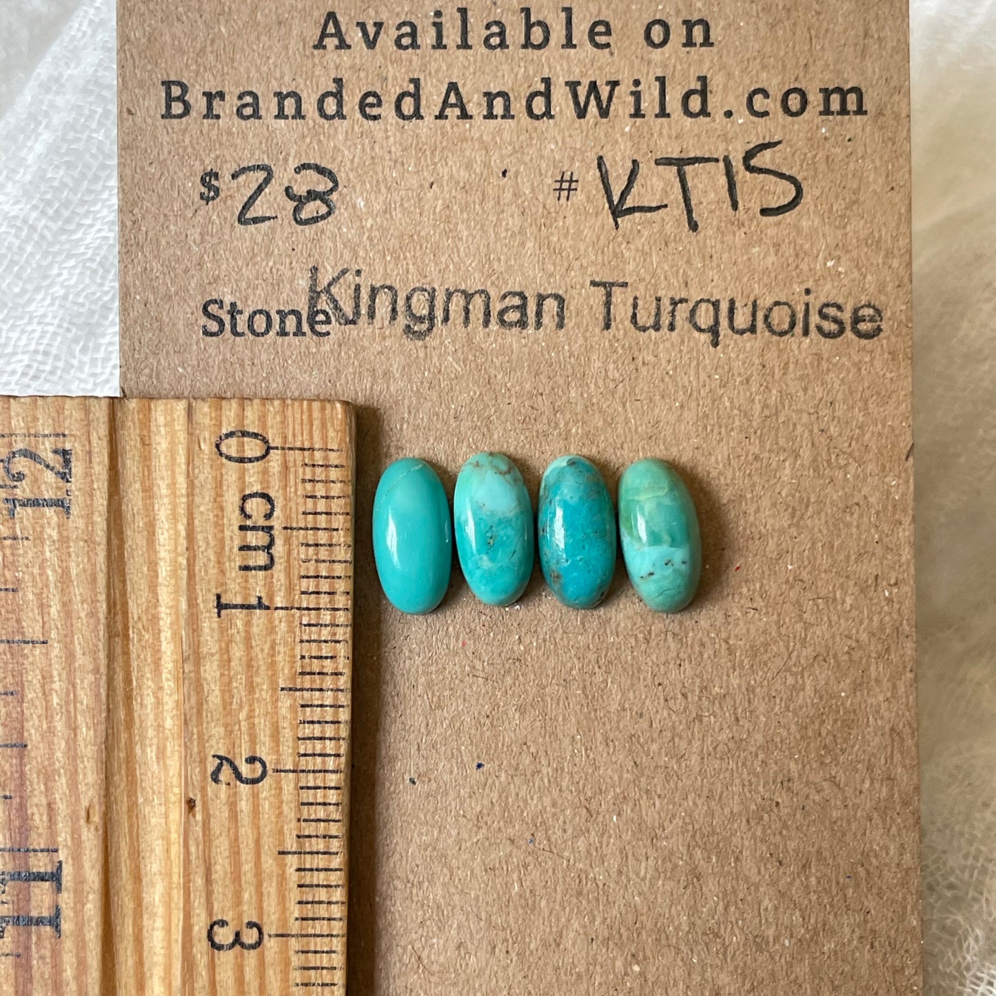 Kingman Turquoise Cabochon - KT15 9330651D-DF50-4685-A51A-4393BF015BFA Brandedandwild.com