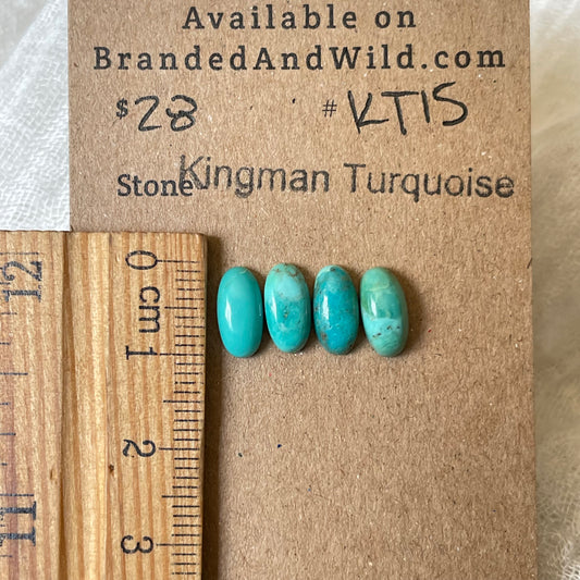 Kingman Turquoise Cabochon - KT15 9330651D-DF50-4685-A51A-4393BF015BFA Brandedandwild.com