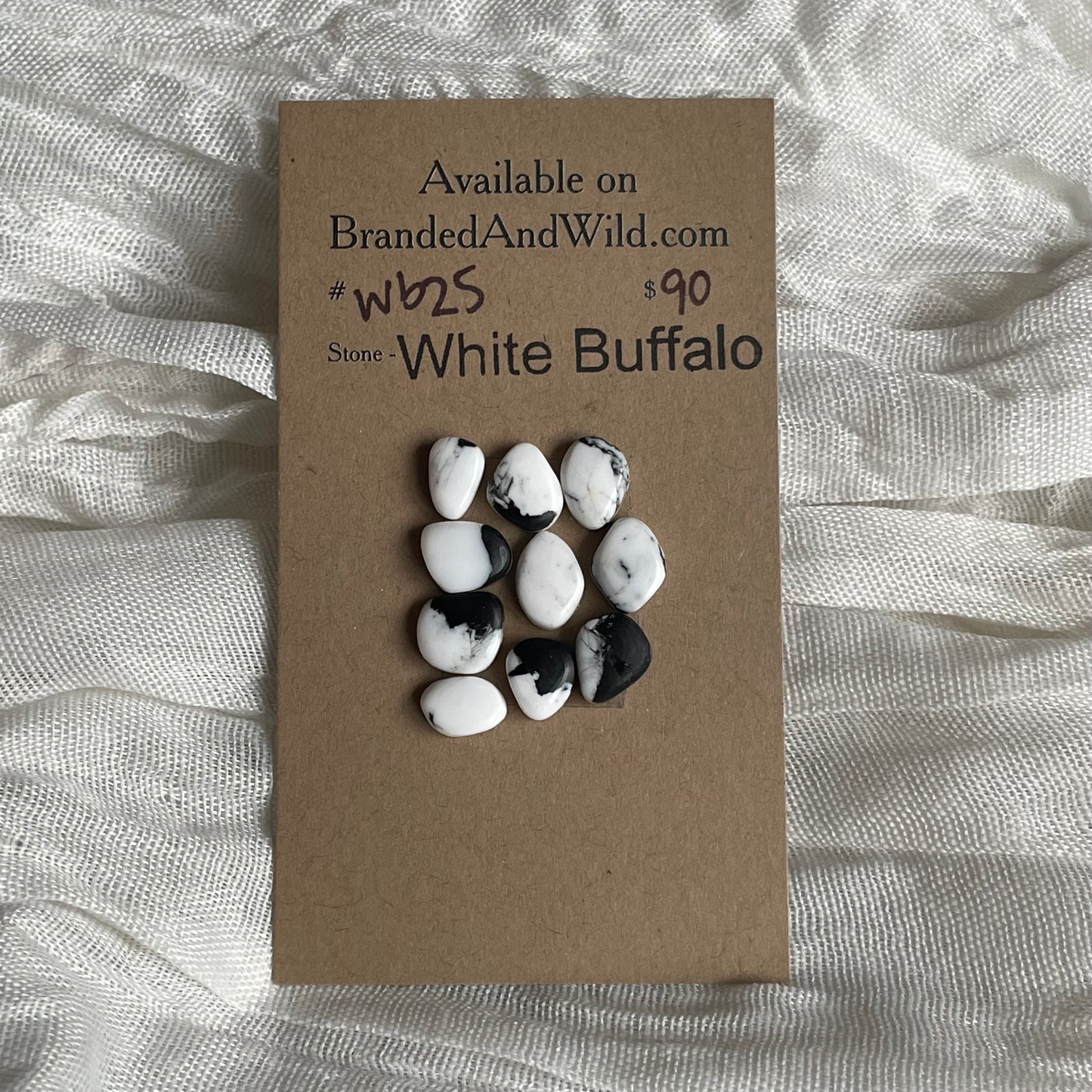 White Buffalo Cabochon - WB25 935BDC10-B214-4E9E-9915-AD5F7210B51B Brandedandwild.com