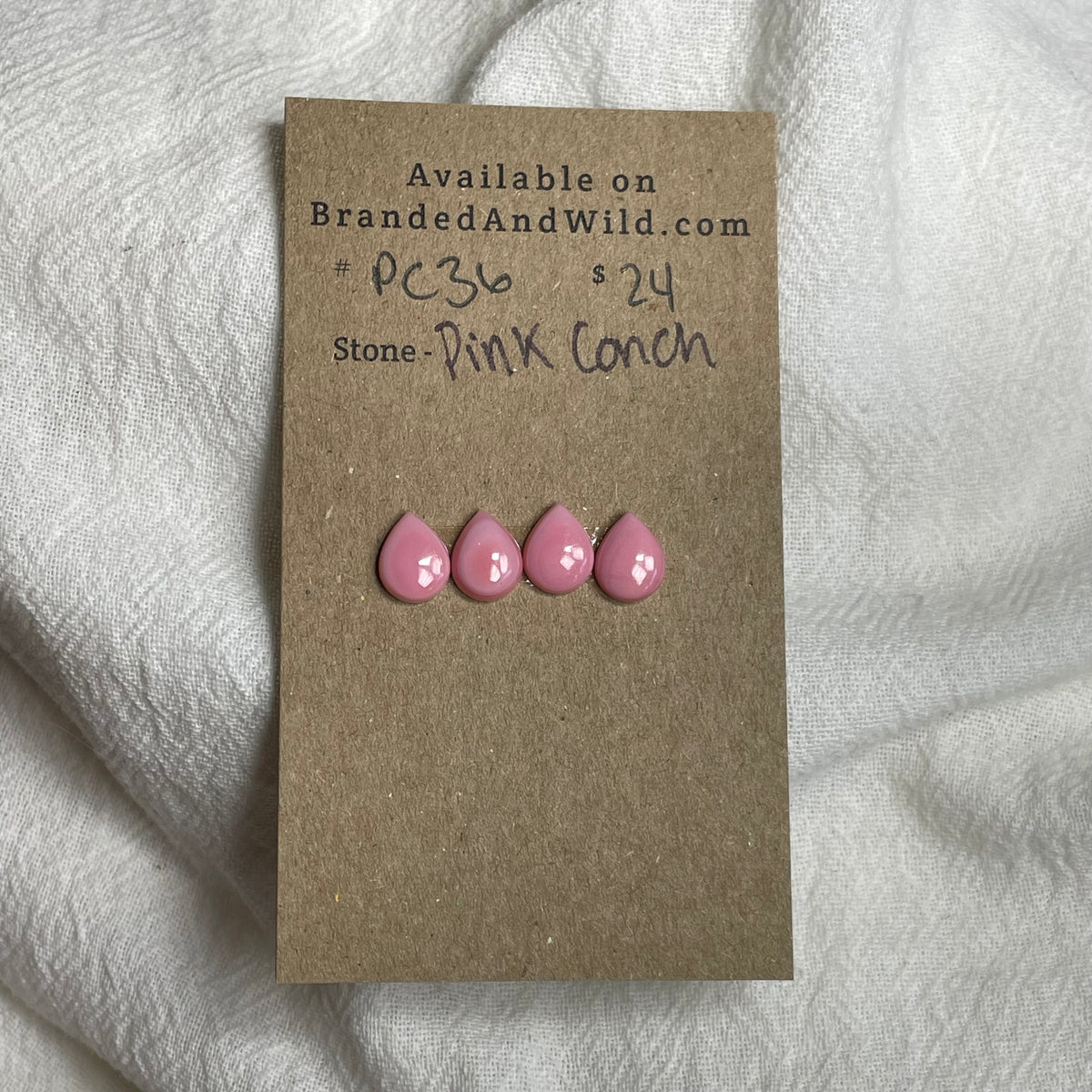 Pink Conch Cabochon - PC36 93775FD7-31BB-4600-9D33-74486E134597 Brandedandwild.com