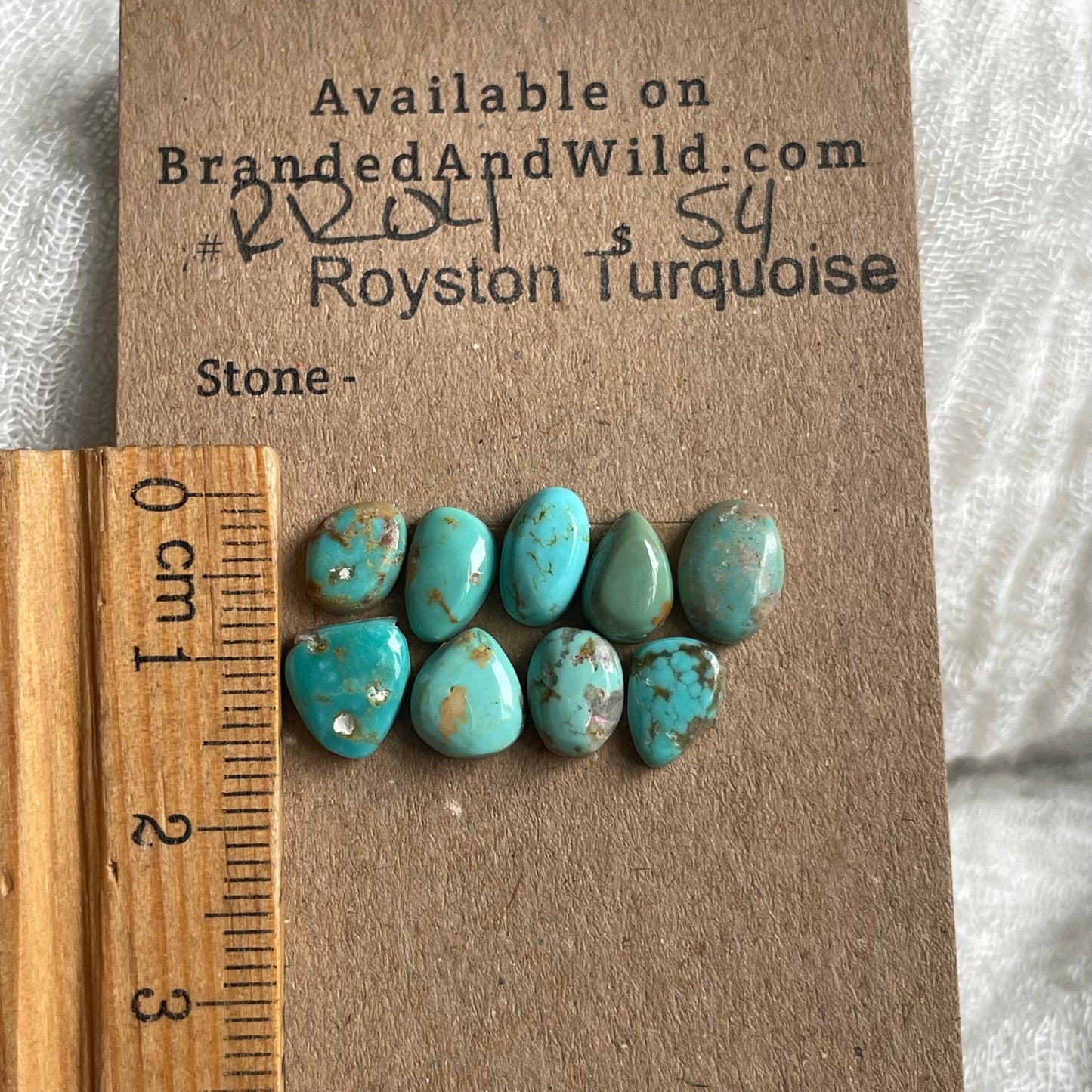 Royston Turquoise cabochon - RR04 9385F0B2-B3B2-4C89-B2E7-5F5D61EEE64B Brandedandwild.com