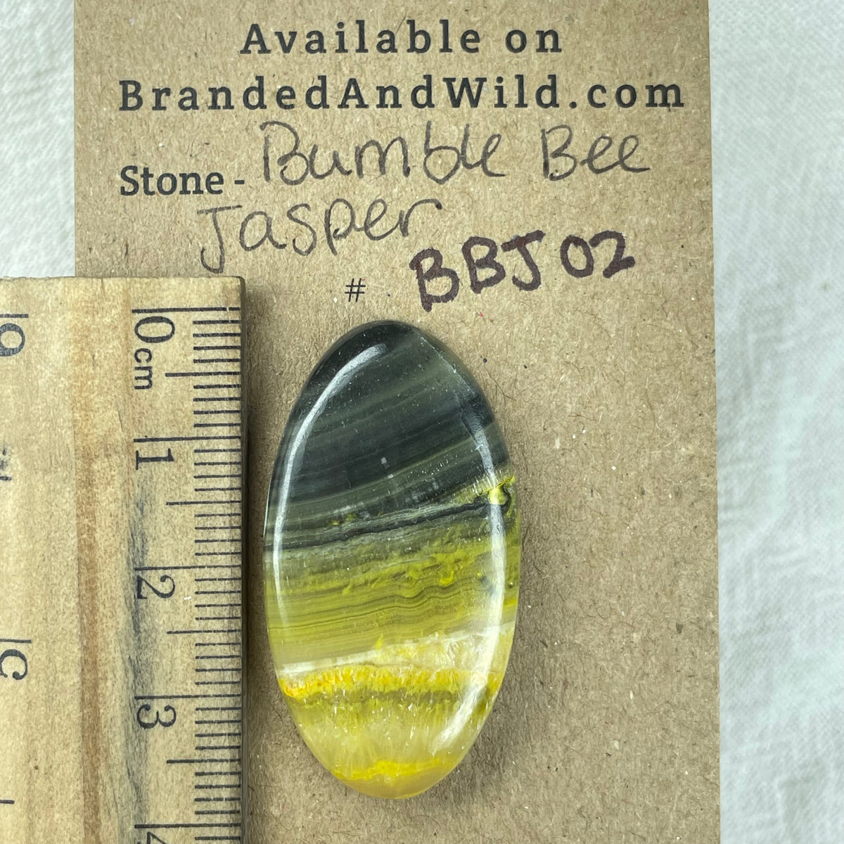 Bumblebee Jasper Cabochon - BBJ02 939E81FD-6108-4D27-B456-821DBF1183C8 Brandedandwild.com