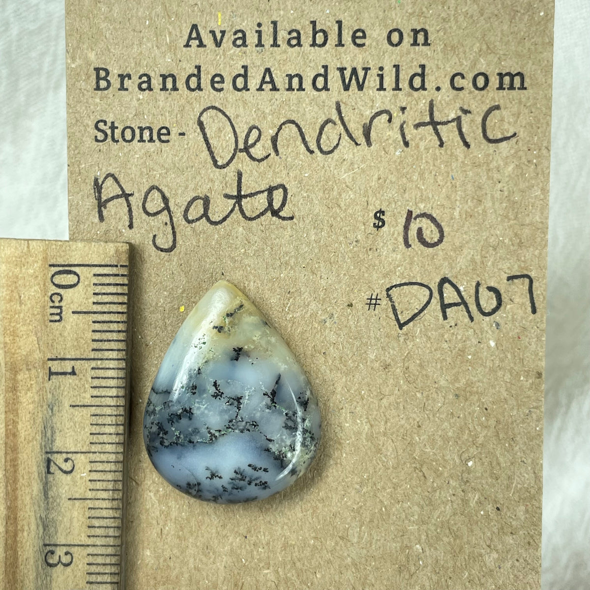 Dendritic Agate Cabochon - DA07 93A947E0-86DF-43EF-B416-2F488D4652E5 Brandedandwild.com