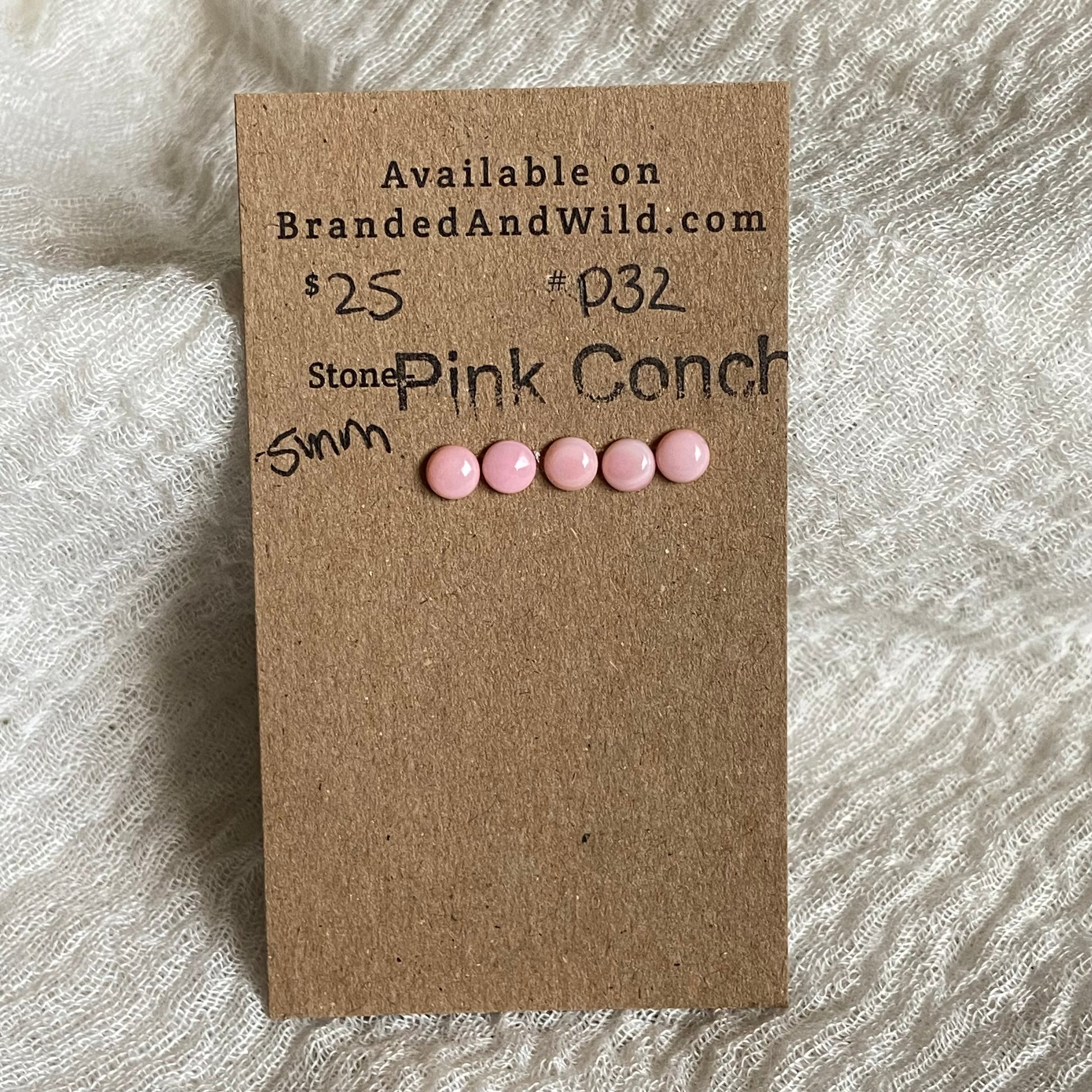 Pink Conch Cabochon - P32 93BBD917-F6B8-4165-A9FE-12A9F0462EF7 Brandedandwild.com