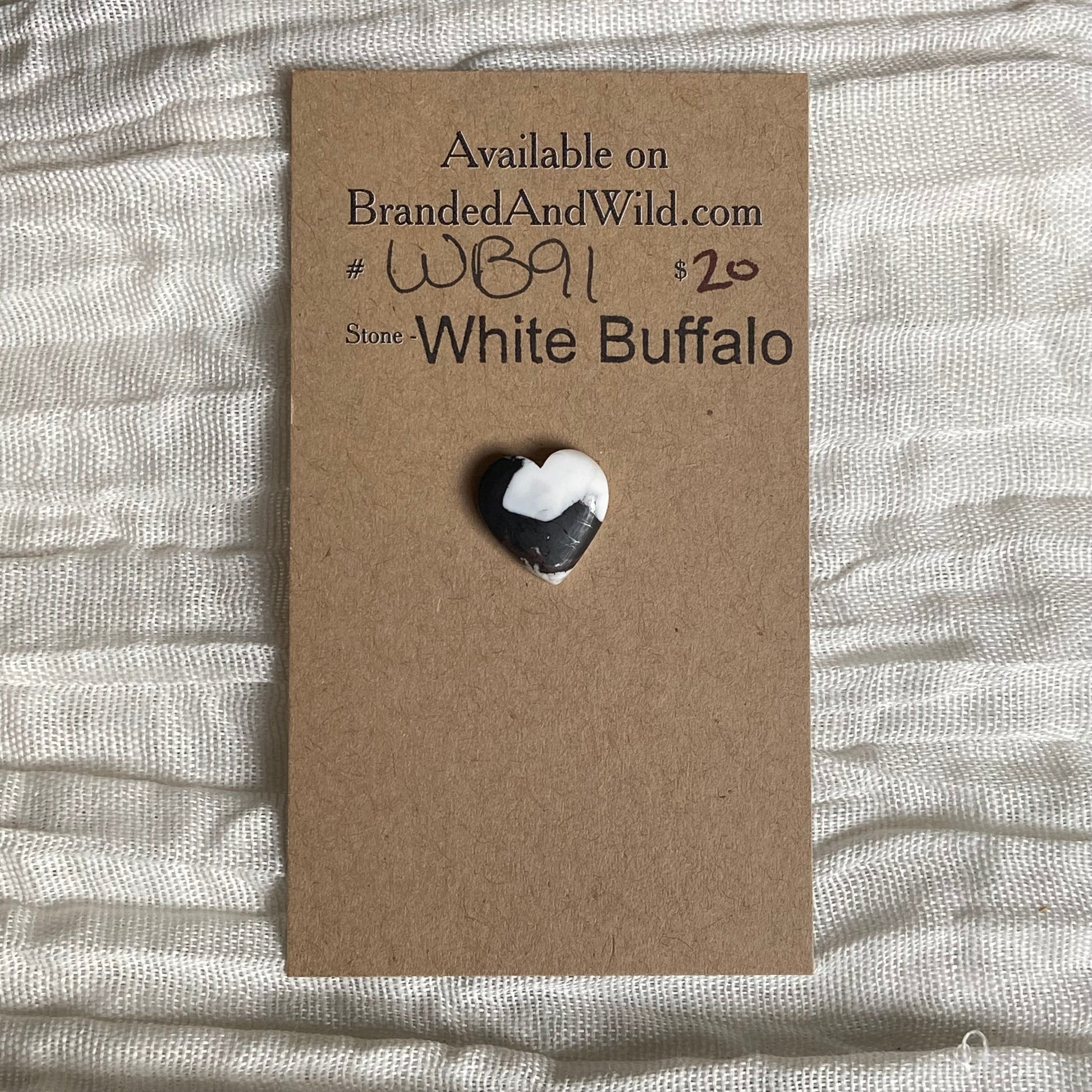 White Buffalo Cabochon - WB91 93BEB095-C644-4370-8721-39C82843C9C8 Brandedandwild.com