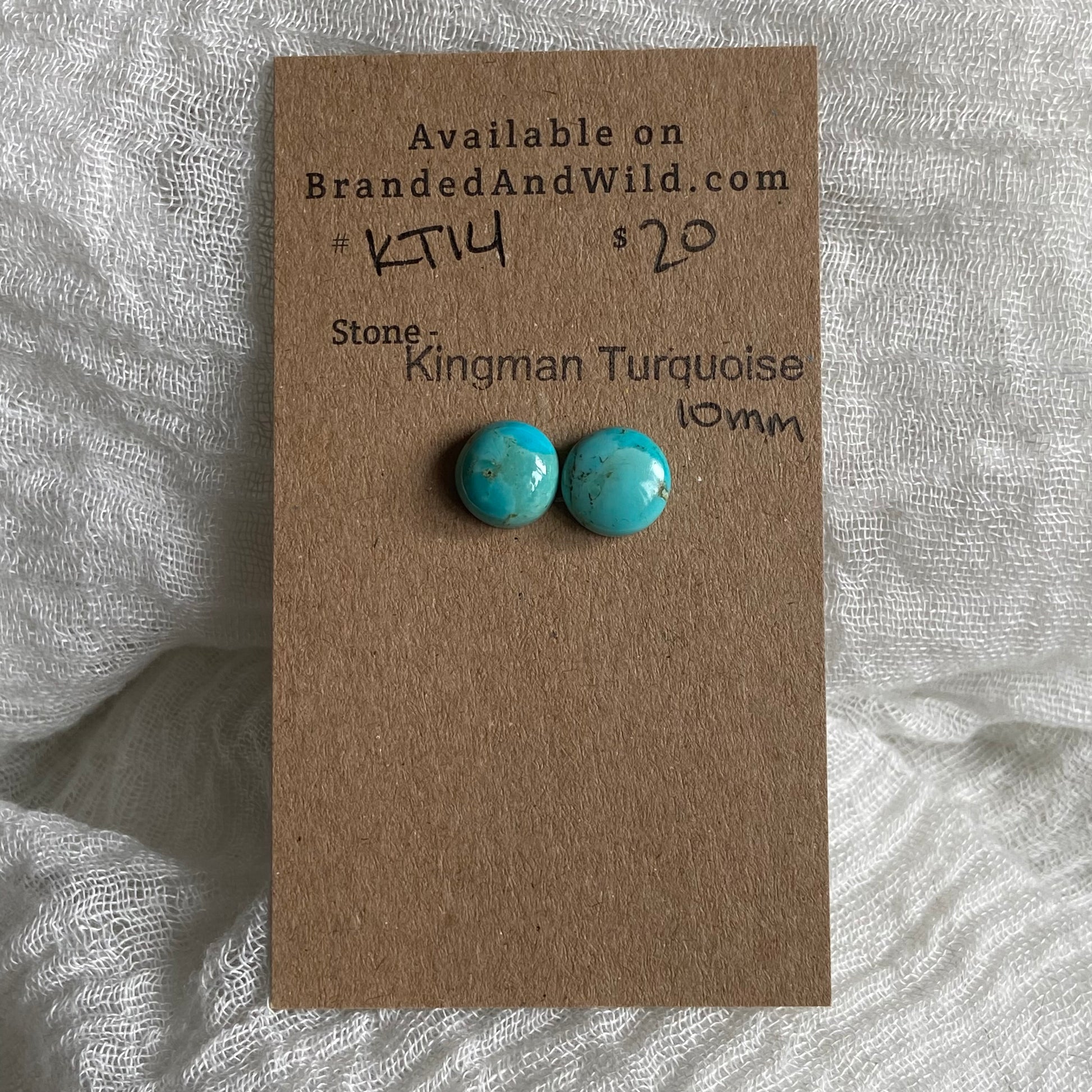 Kingman Turquoise Cabochon - KT14 93E6B5D6-CA24-4973-A7CD-1C7EB254FF71 Brandedandwild.com
