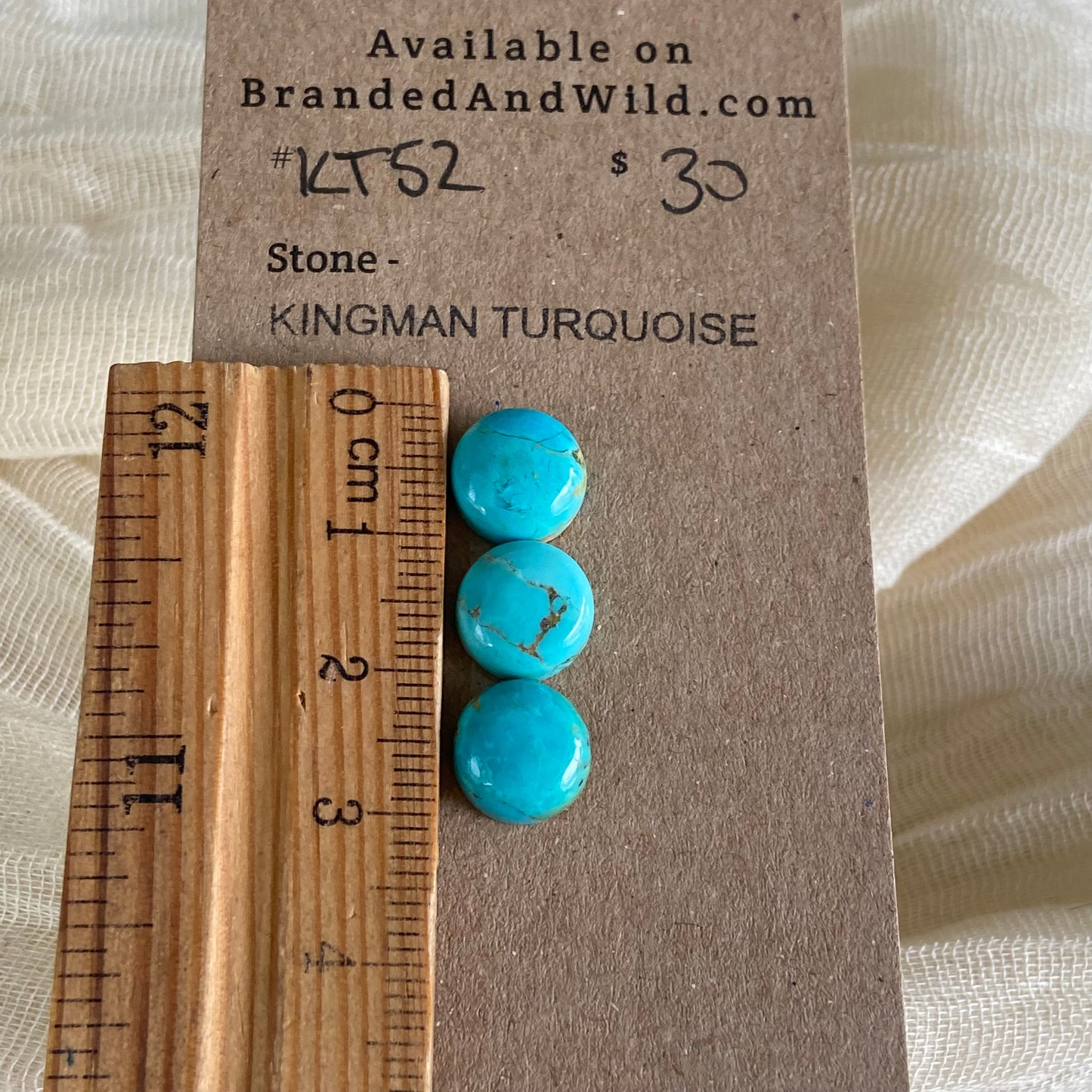 Kingman Turquoise Cabochon - KT52 9406DA8D-89EF-4841-9B31-722BE54E6A16 Brandedandwild.com