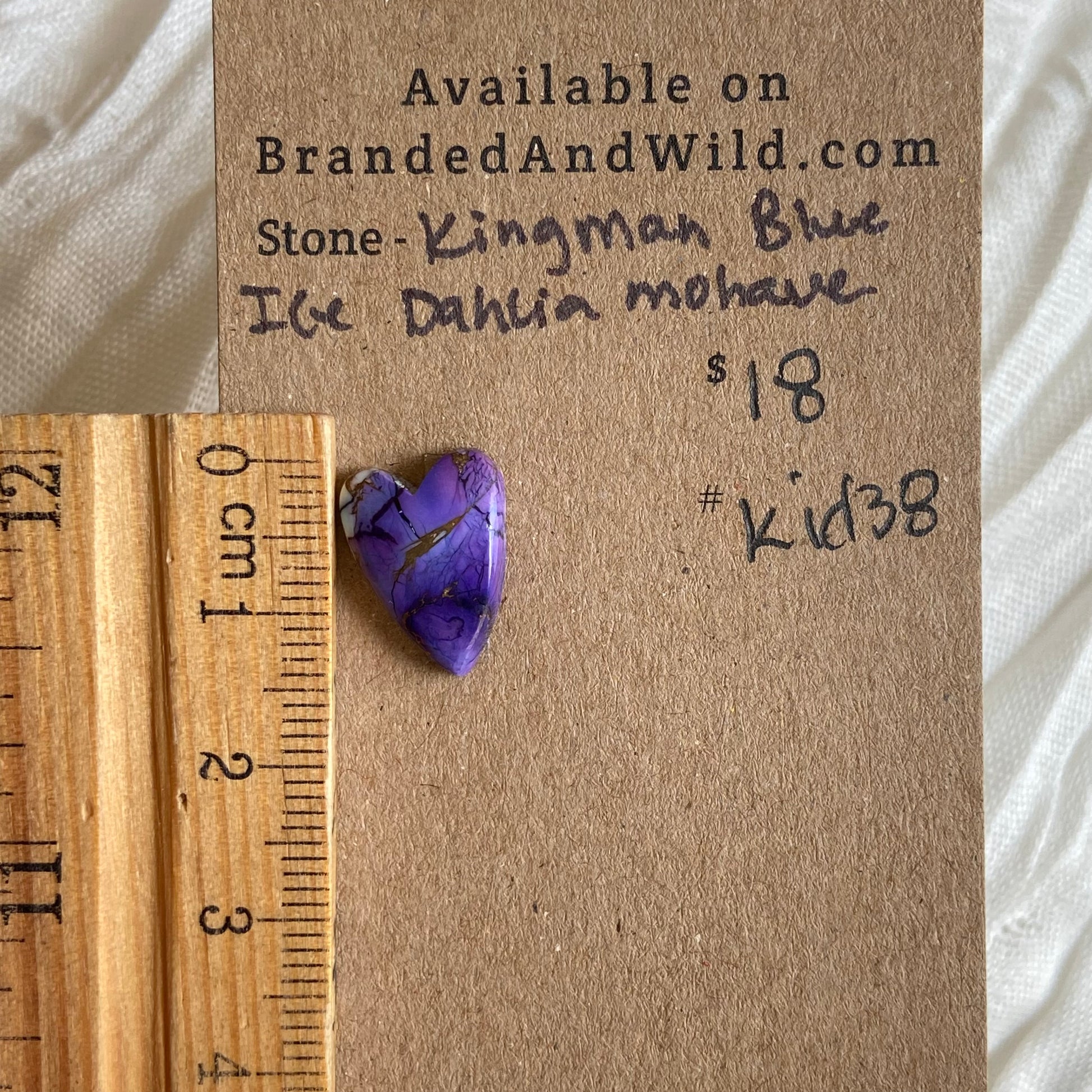 Ice Blue Dahlia Cabochon - KID38 94330308-DCCD-40DB-9589-54DE27F1816A Brandedandwild.com