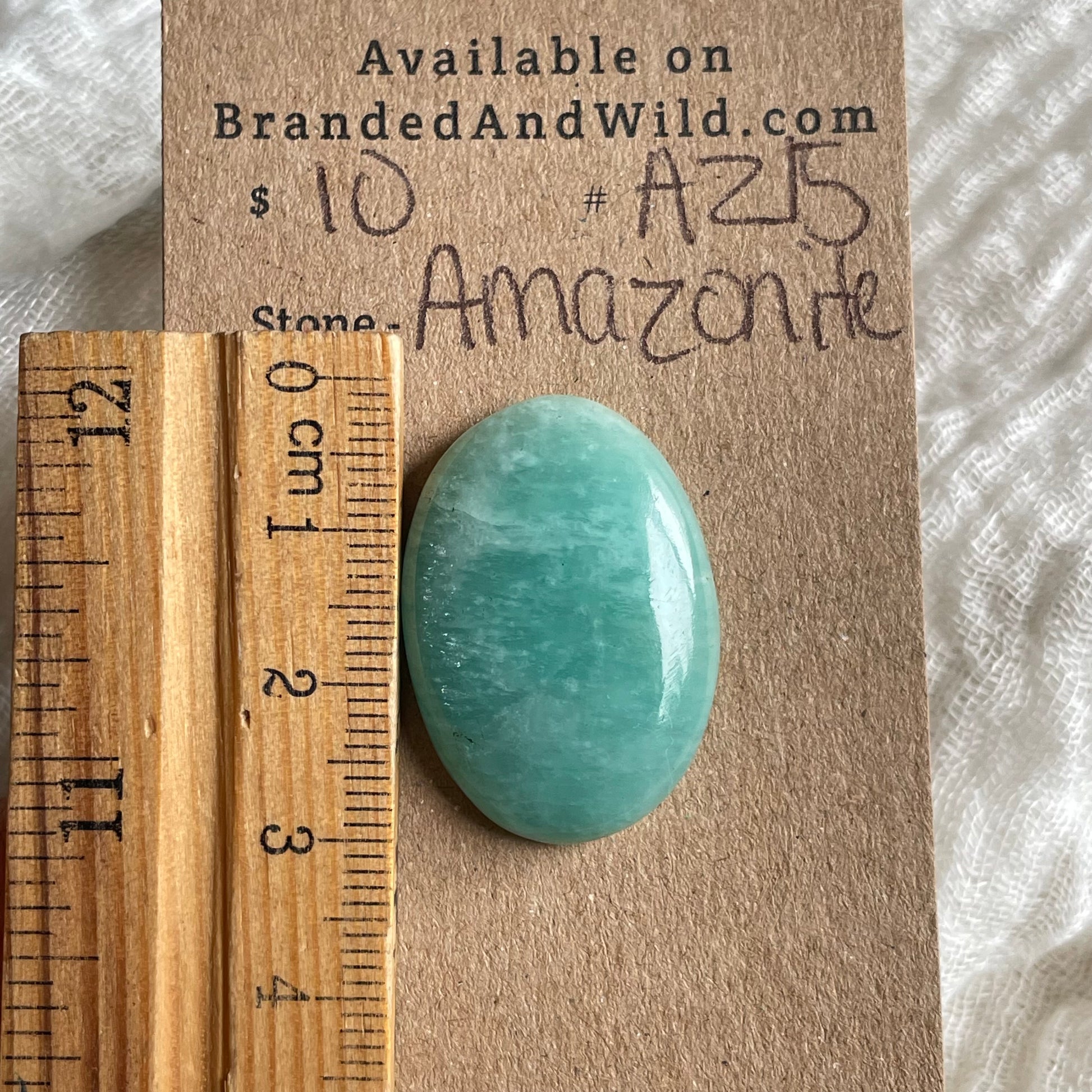 Amazonite Cabochon - AZ15 944A2320-029A-4C6A-A37B-0B07F67E875D Brandedandwild.com