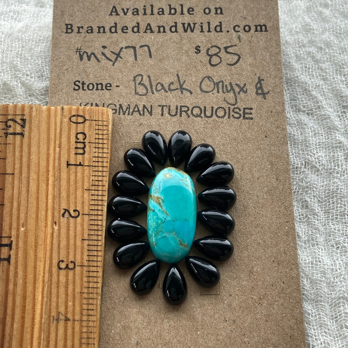 Kingman / Black Onyx Cabochon - Mix77