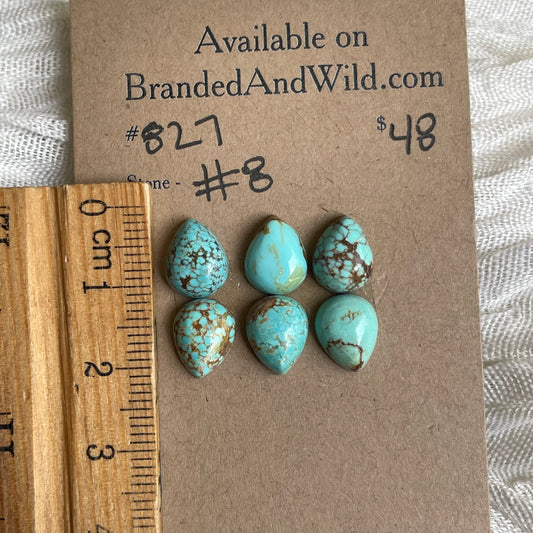 #8 Turquoise Cabochon - #827 94760390-2E69-4CA9-86F8-FC3D5F824B38 Brandedandwild.com