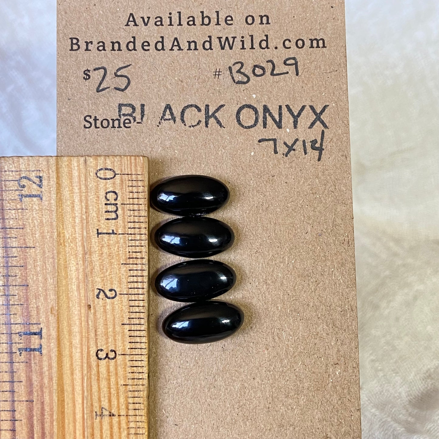 Black Onyx Cabochon - B029 9479BCFD-F909-47E6-8018-77B7CCFCE278 Brandedandwild.com