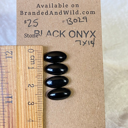 Black Onyx Cabochon - B029 9479BCFD-F909-47E6-8018-77B7CCFCE278 Brandedandwild.com