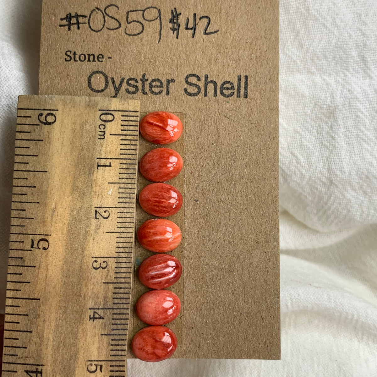 Oyster Shell Cabochon - OS59 948159D0-54D6-4F05-850C-FEEA18993944 Brandedandwild.com