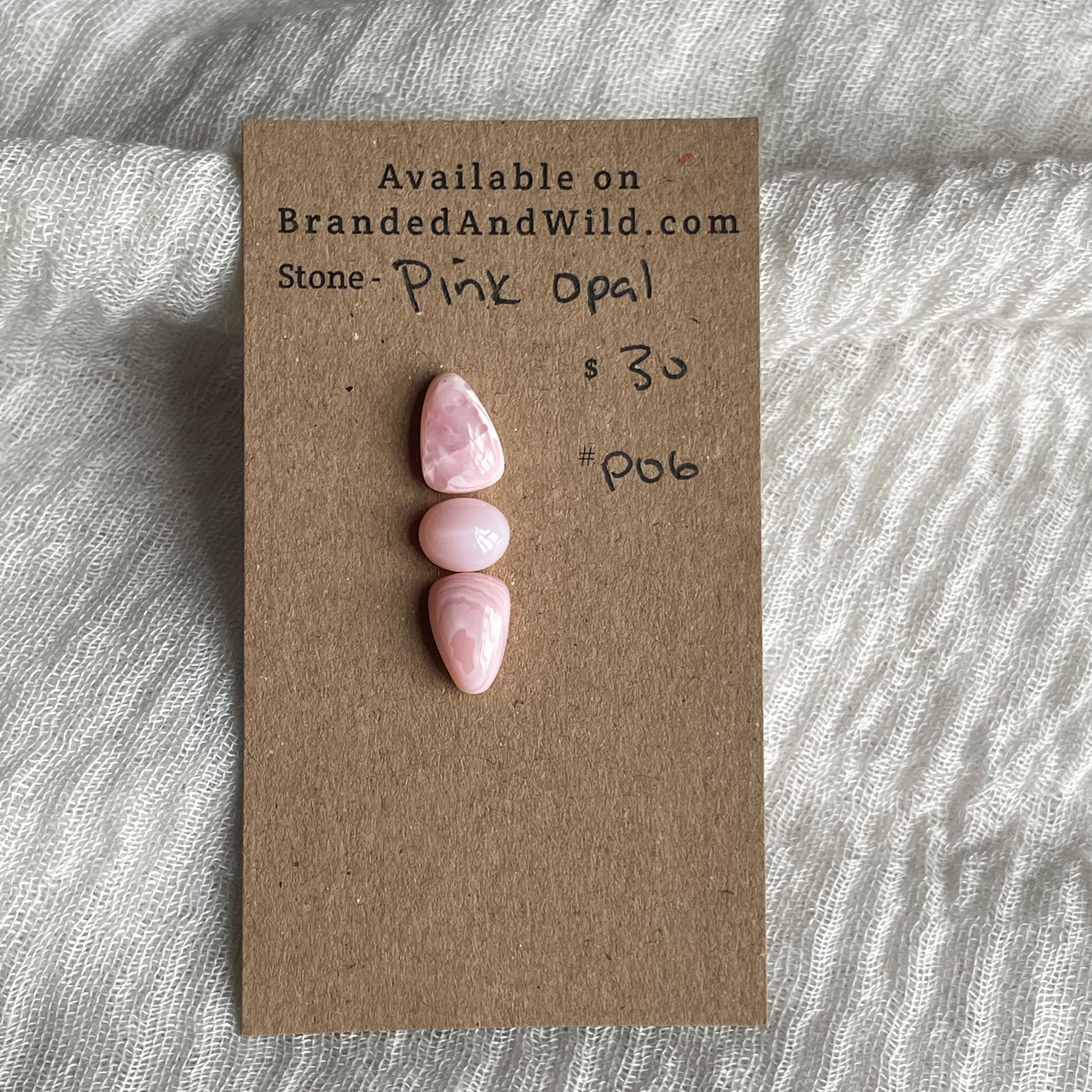 Pink Opal cabochon - P06 94883D47-80AC-4406-81B4-81D2E4B3E6D2 Brandedandwild.com