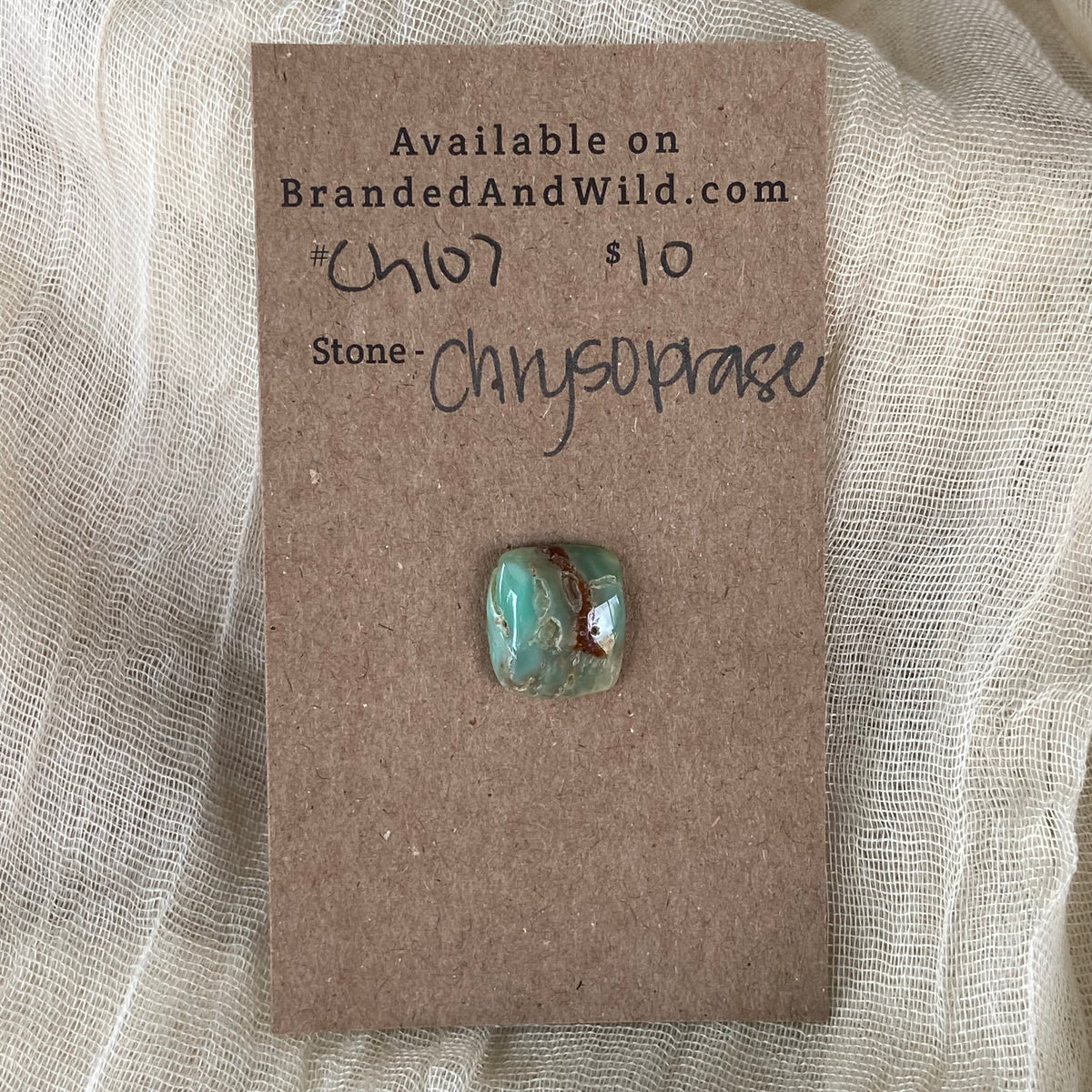 Chrysoprase Cabochon - Ch107 948C0959-BD1C-4FFD-B5C5-EF1D74A9B865 Brandedandwild.com