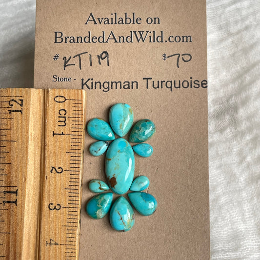 Kingman Turquoise Cabochon - KT119 94FBD446-7E68-4002-A0A9-CD1BEA51744B Brandedandwild.com