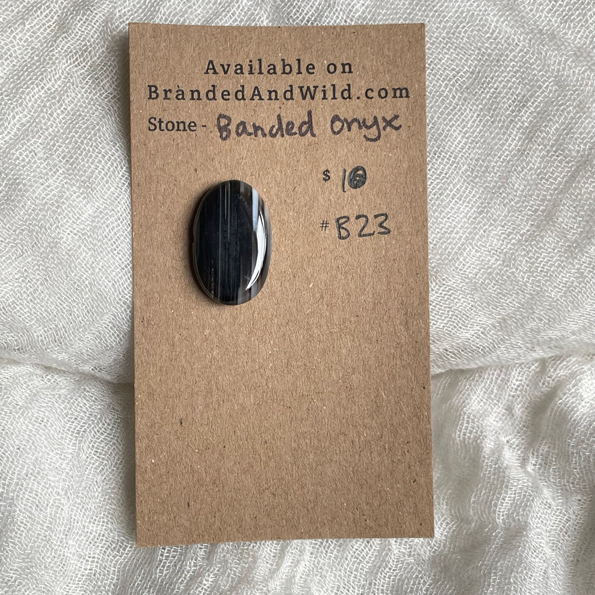 Black Onyx - Cabochon - B23 951D7089-8AE3-431E-9846-F31848B64937 Brandedandwild.com