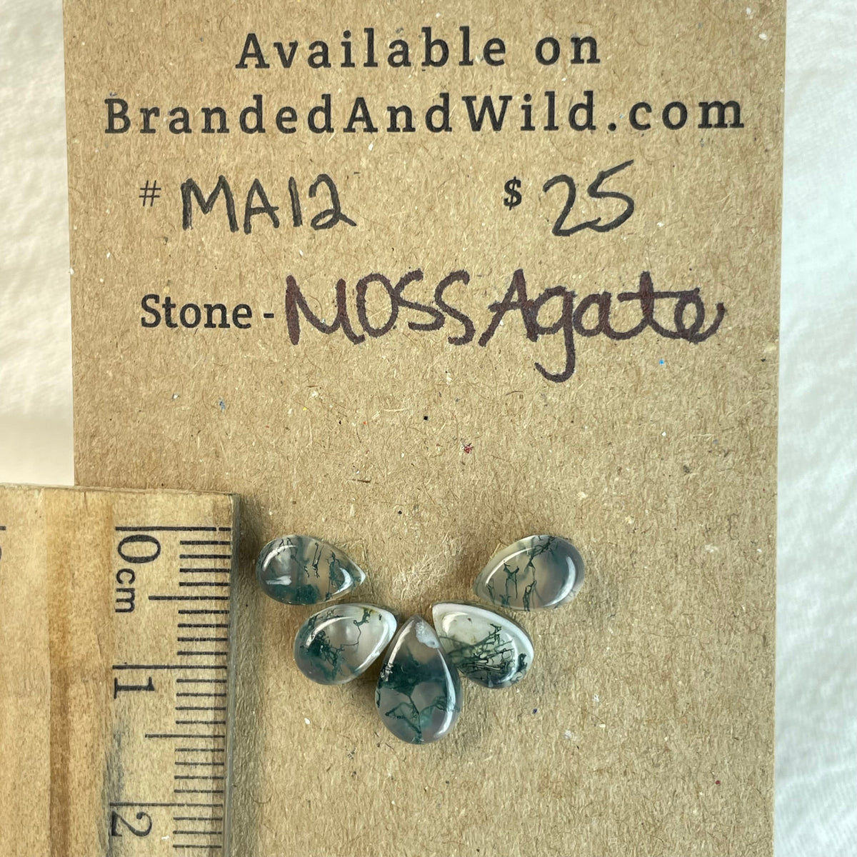 Moss Agate Cabochon - MA12 951EC84B-2A5B-4B8B-8E9B-2E05871735E6 Brandedandwild.com