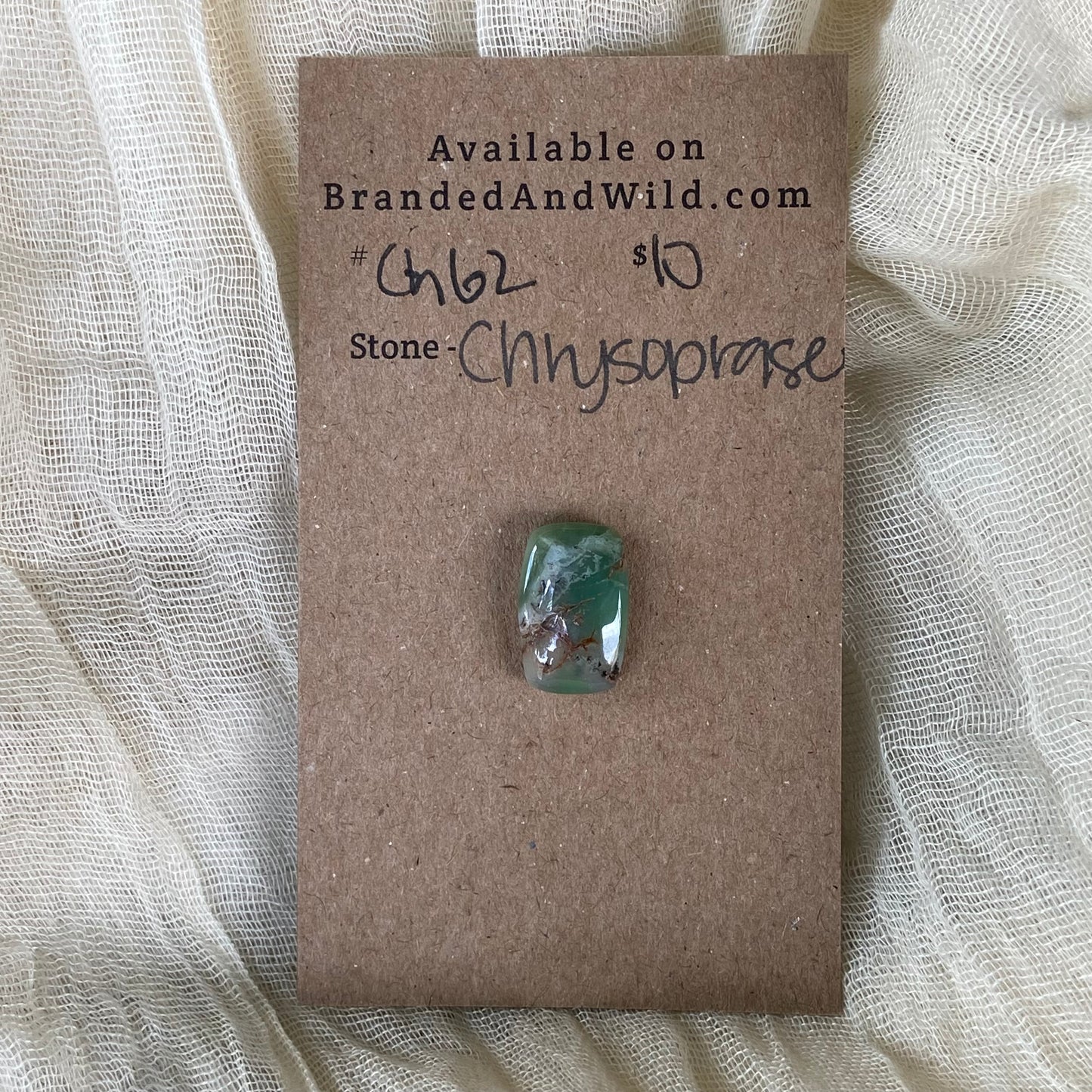 Chrysoprase Cabochon - Ch62 95246941-2AB4-4889-B544-989B1C8E0A58 Brandedandwild.com