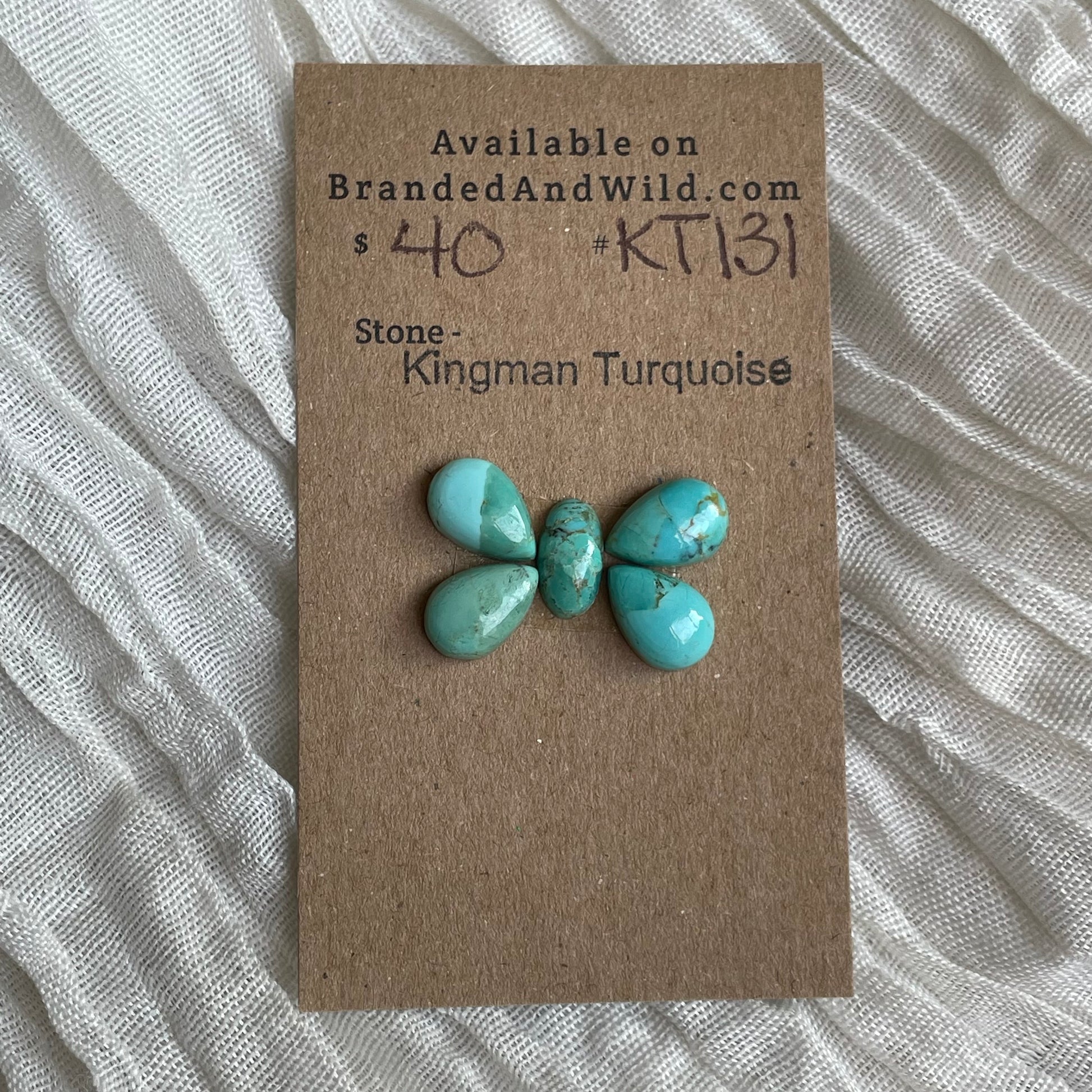 Kingman Turquoise Cabochon - KT131 954C712D-06B5-439A-9FB2-60BED0787CC2 Brandedandwild.com