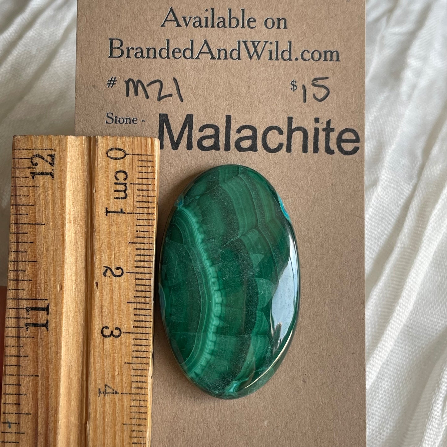 Malachite Cabochon - M21 954DCFA2-66A6-44F5-9D54-D7609A4F13EF Brandedandwild.com