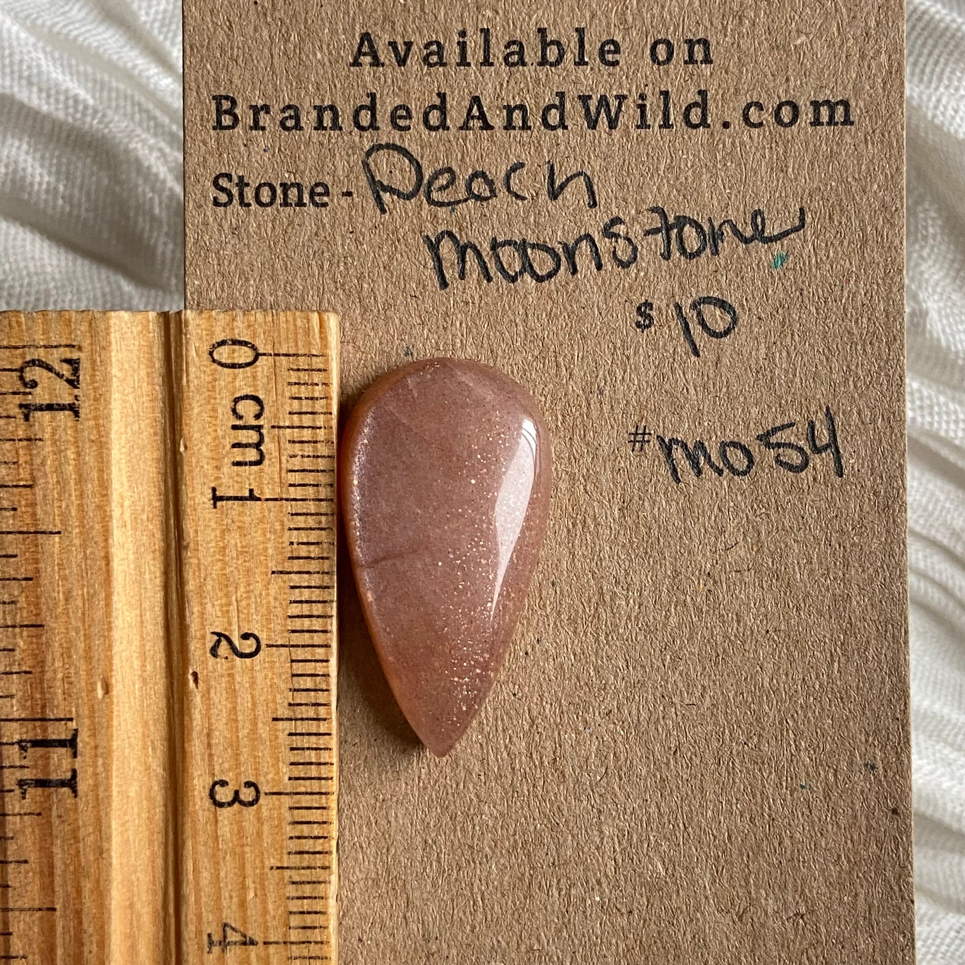 Peach Moonstone Cabochon - M054 95542EDA-A6E8-4613-B2FA-759E5E9951FF Brandedandwild.com