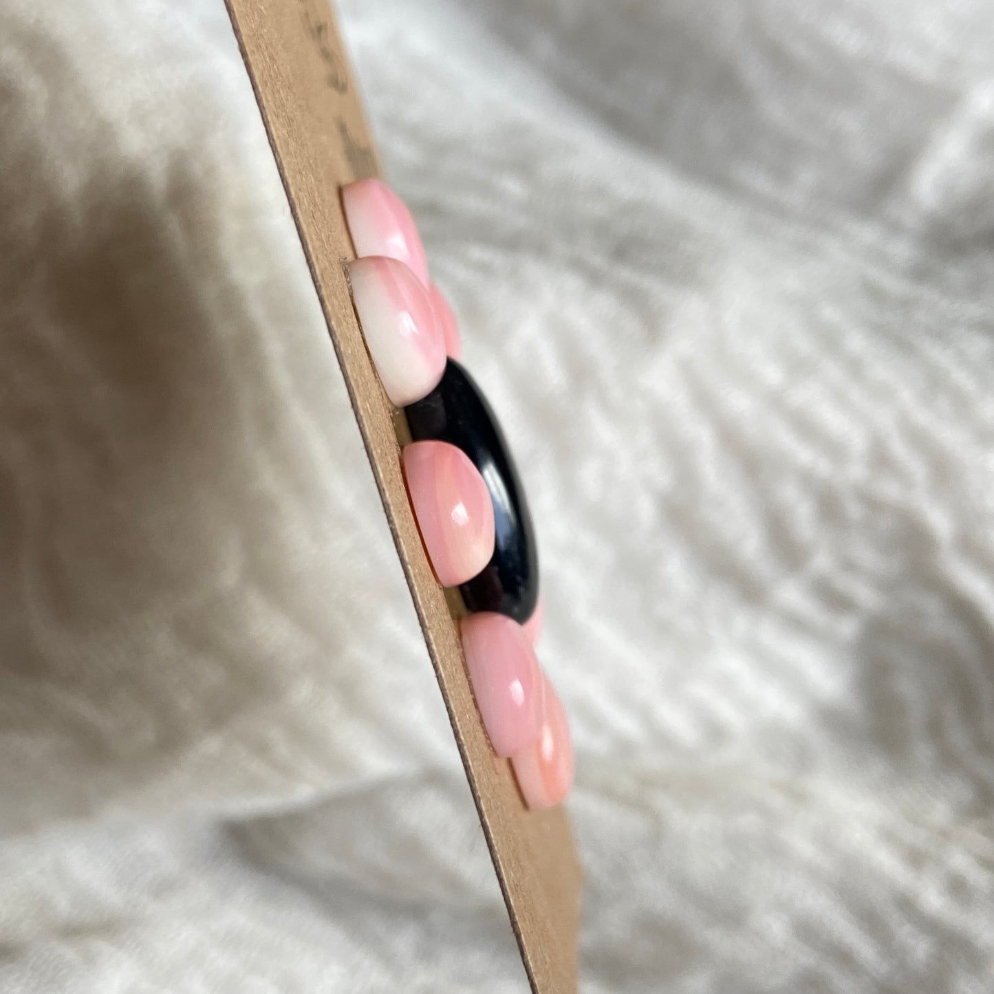 Black Onyx / Pink Conch Cabochon - Mix10 9564B802-E441-4E89-9049-EDF4DBE49868 Brandedandwild.com