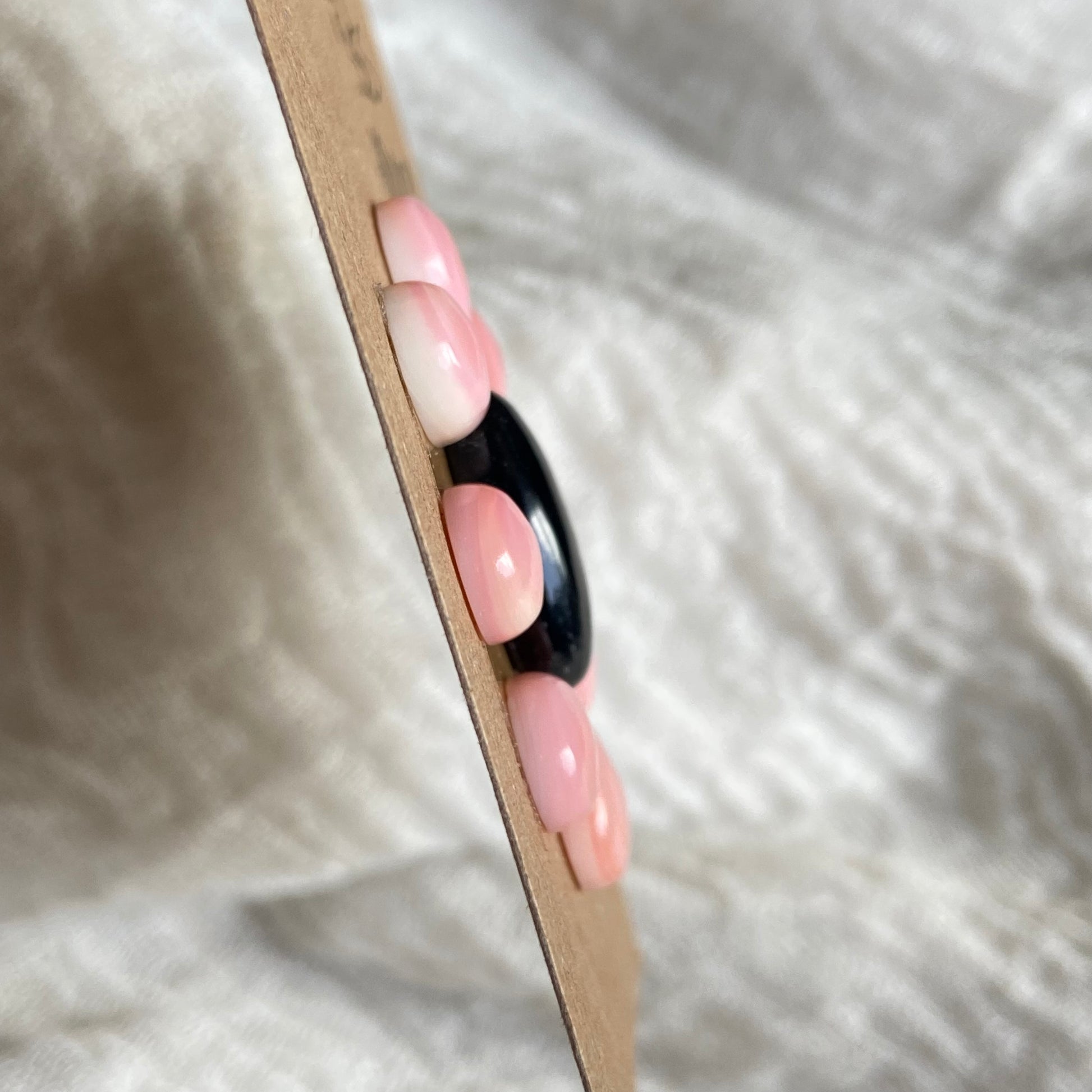 Black Onyx / Pink Conch Cabochon - Mix10 9564B802-E441-4E89-9049-EDF4DBE49868 Brandedandwild.com
