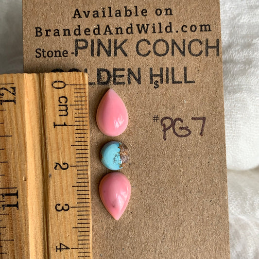 Pink Conch/Golden Hill Cabochon - PG7