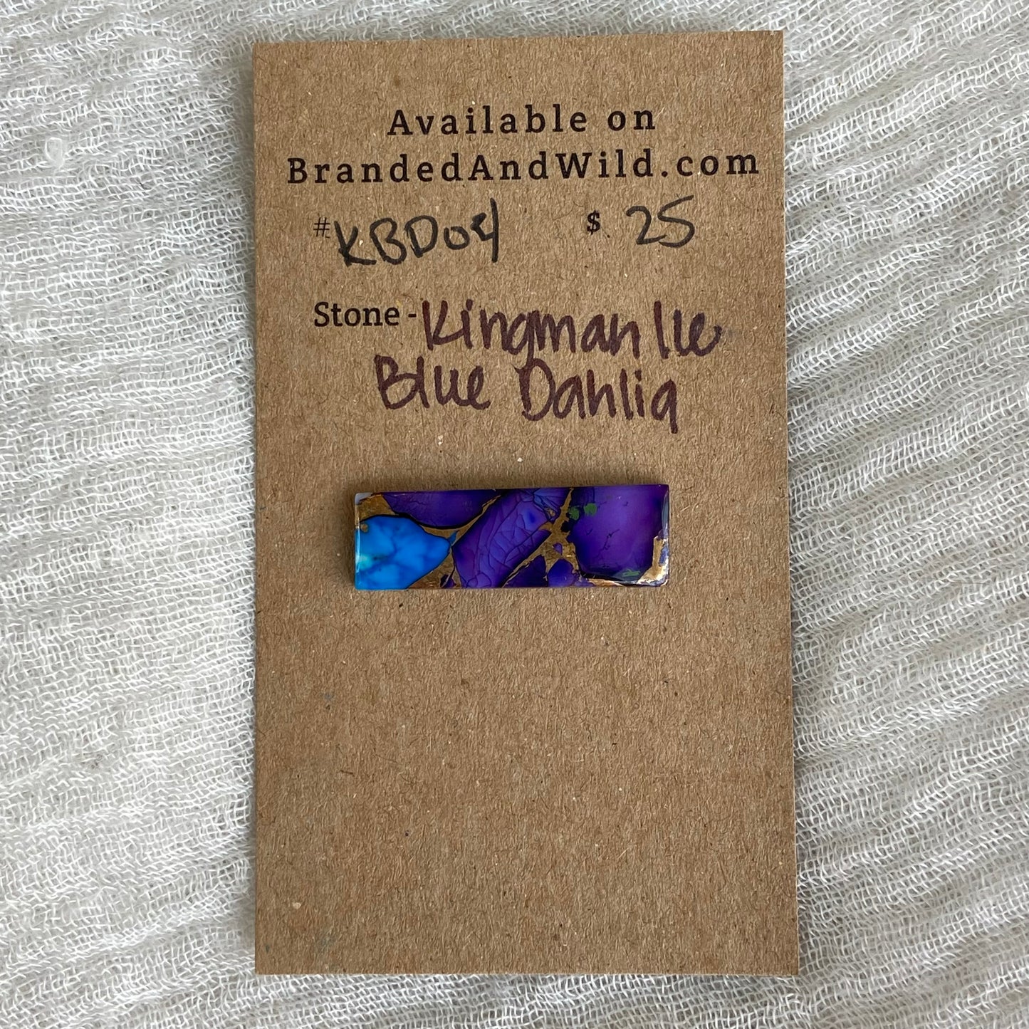 Kingman Ice Blue Dahlia Cabochon - KD04