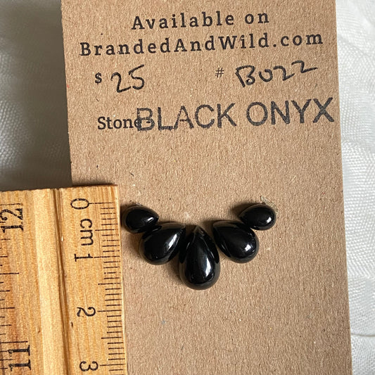 Black Onyx - Cabochon - B022 957D8390-5337-4DBA-A801-69141A24A74A Brandedandwild.com