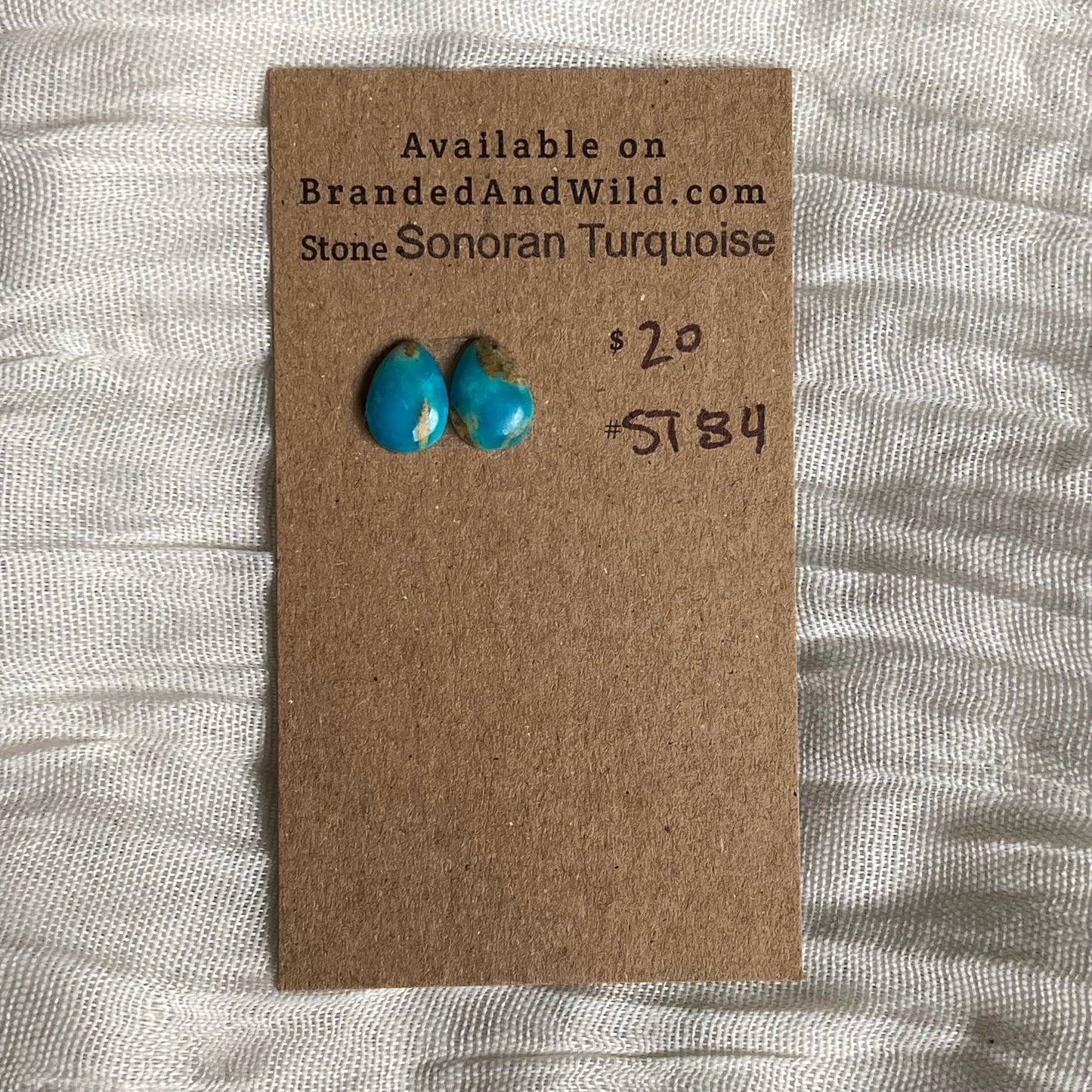 Sonoran Turquoise Cabochon - ST84 95900030-38C8-4CD0-8C14-3F68441814EF Brandedandwild.com