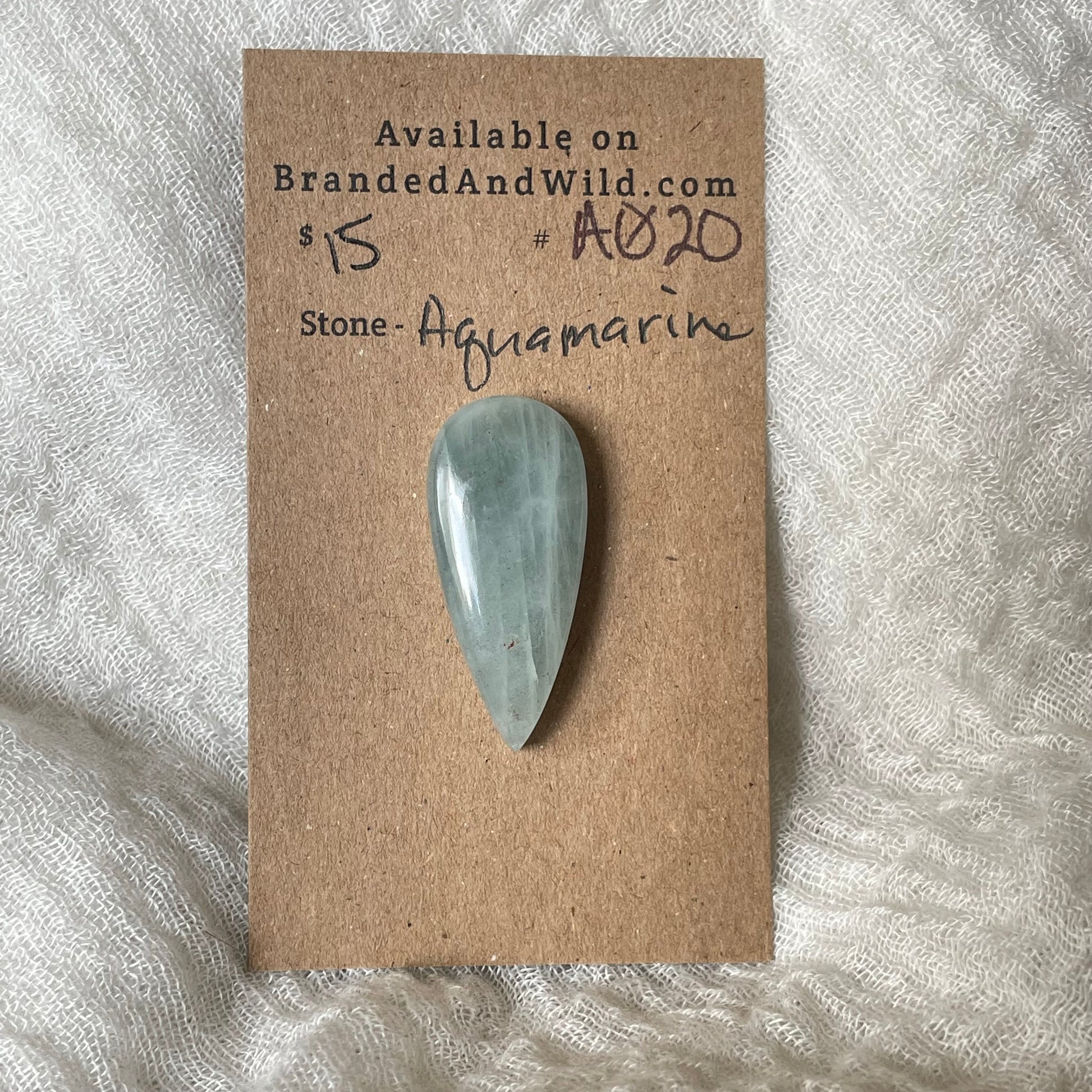 Aquamarine Cabochon AQ20 95D1CB51-2B41-4D54-BB36-8B62E18F0F3A Brandedandwild.com