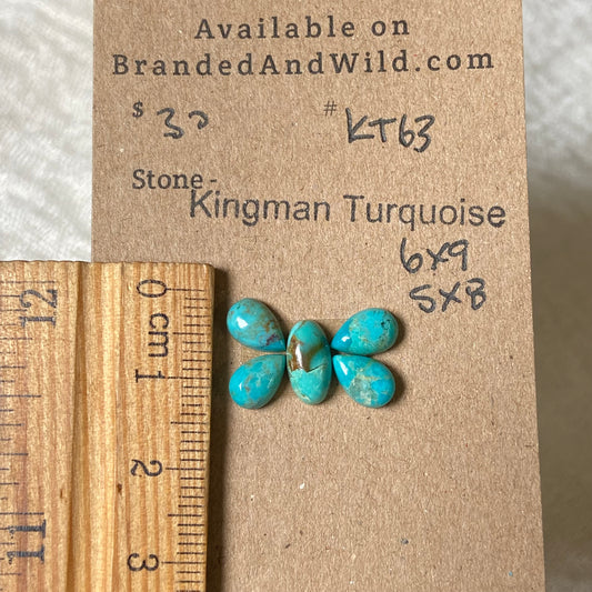 Kingman Turquoise Cabochon - KT63 95D829CE-BB8D-4EB3-890A-35922FC5E7D9 Brandedandwild.com