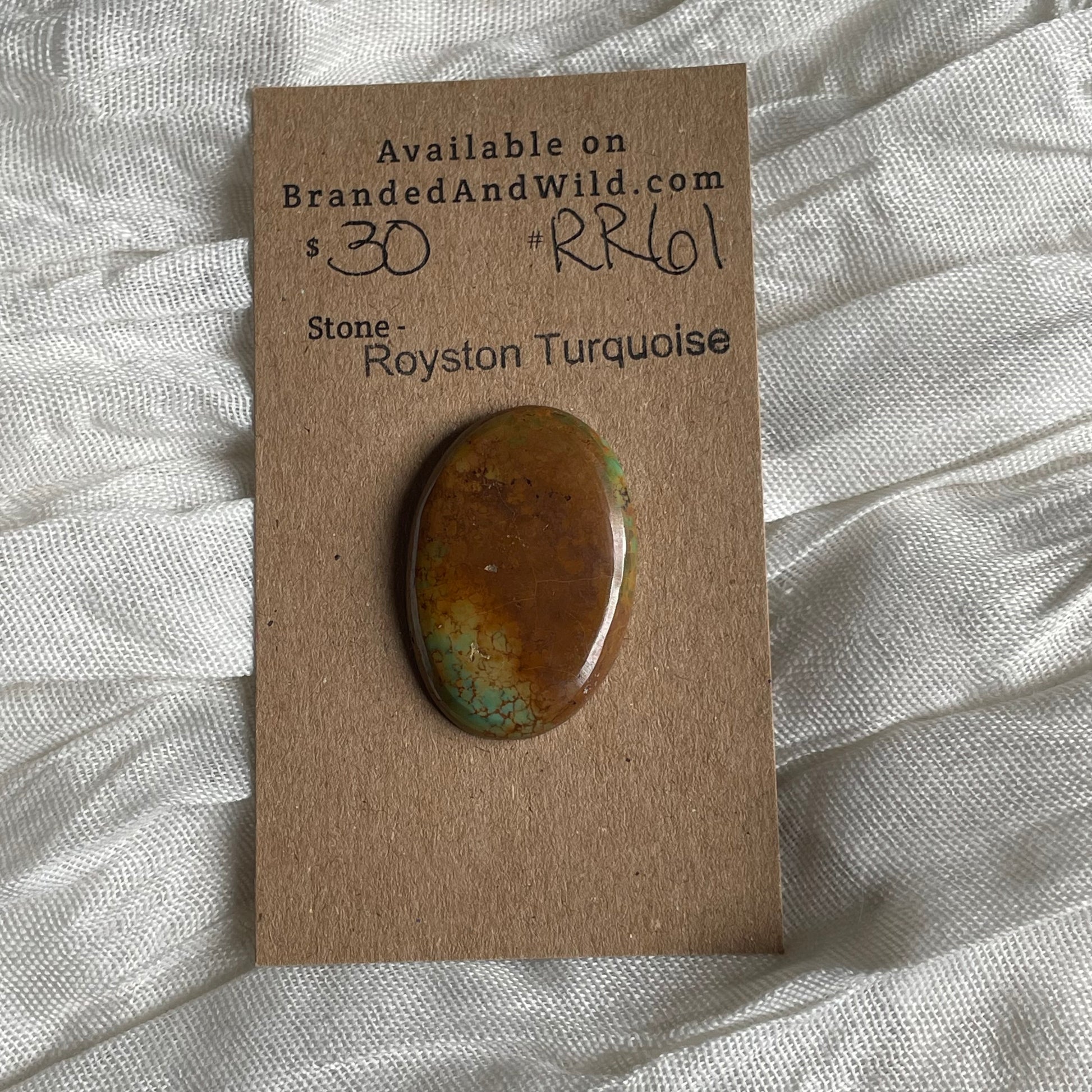 Royston Ribbon Turquoise Cabochon RR61 95EA10DB-3C8D-412D-A7F0-180E30EF1292 Brandedandwild.com