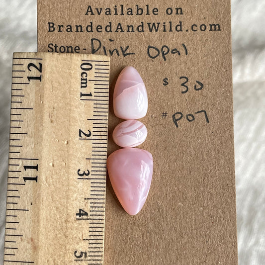 Pink Opal cabochon - P07 9605B81B-7319-4F76-80F2-25D95966E3CA Brandedandwild.com