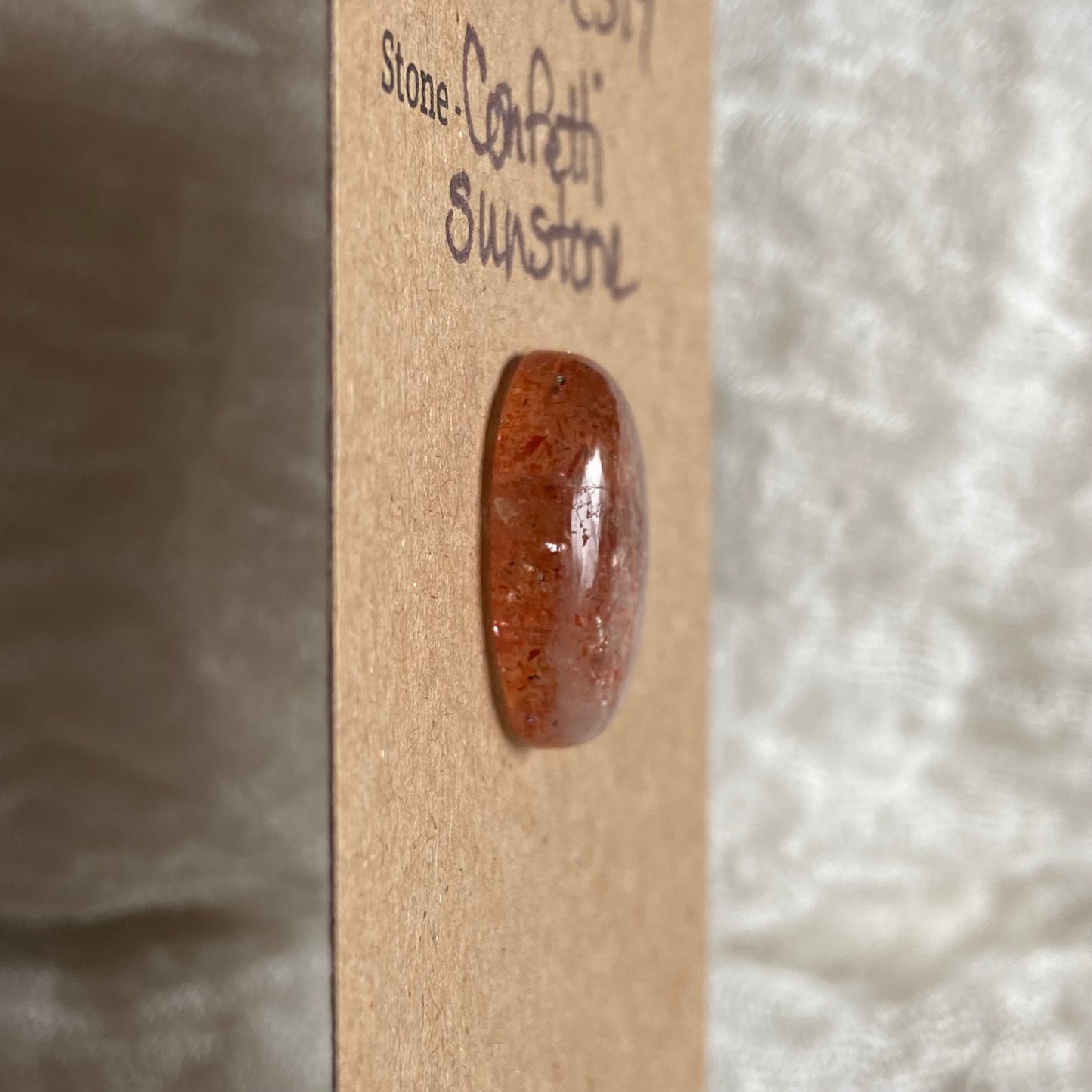 Confetti Sunstone Cabochon - CS19 9633A2BB-15B4-4F64-B712-4AB59E9EE579 Brandedandwild.com