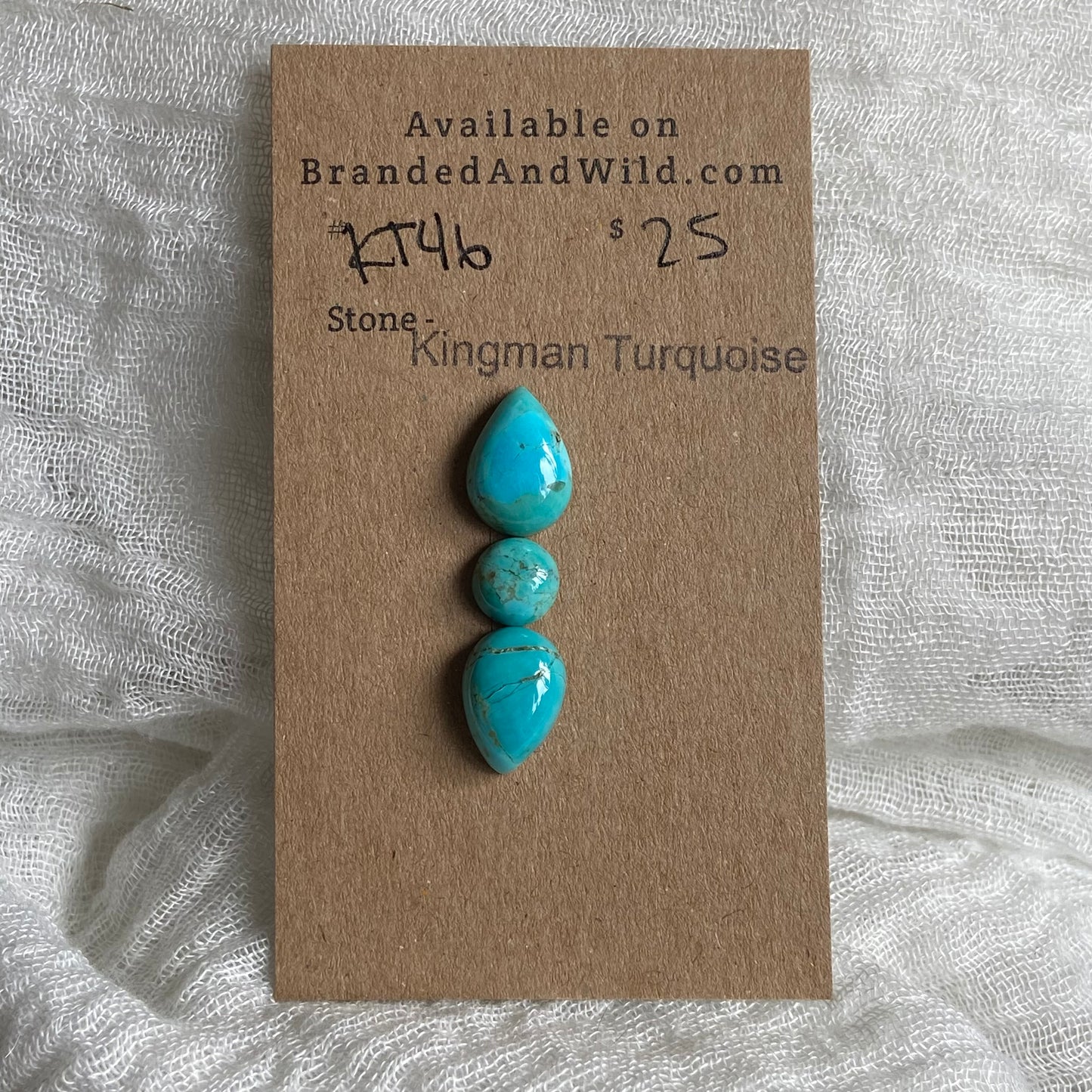 Kingman Turquoise Cabochon - KT46 963504DE-B80C-4A4D-854B-385EB040BE93 Brandedandwild.com