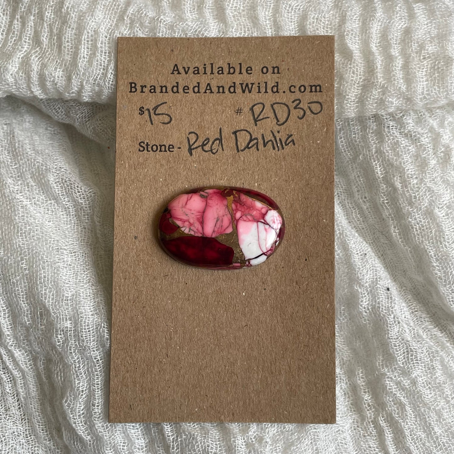 Red Dahlia Cabochon - RD30